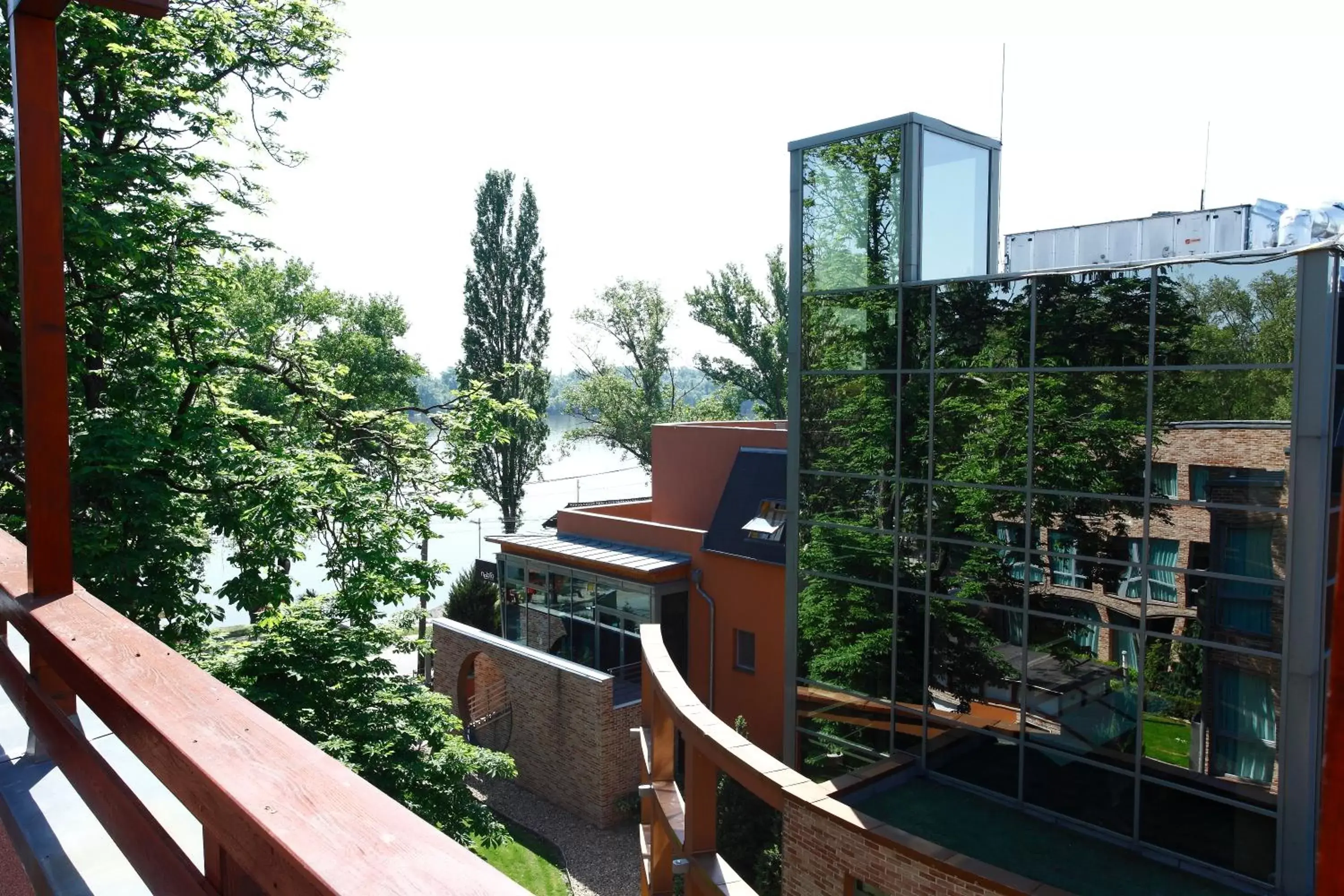 Balcony/Terrace in Holiday Beach Budapest Wellness Hotel with Sauna Park