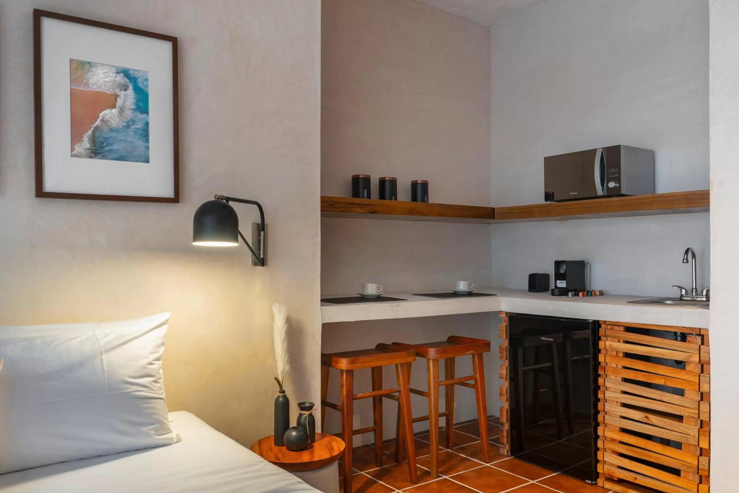 Coffee/tea facilities, Bed in Hotel Aalada Playa del Carmen