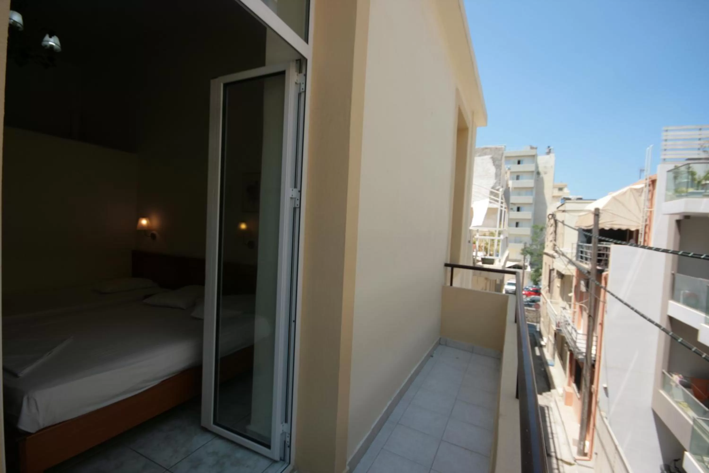 Balcony/Terrace, Bed in Lena Hotel