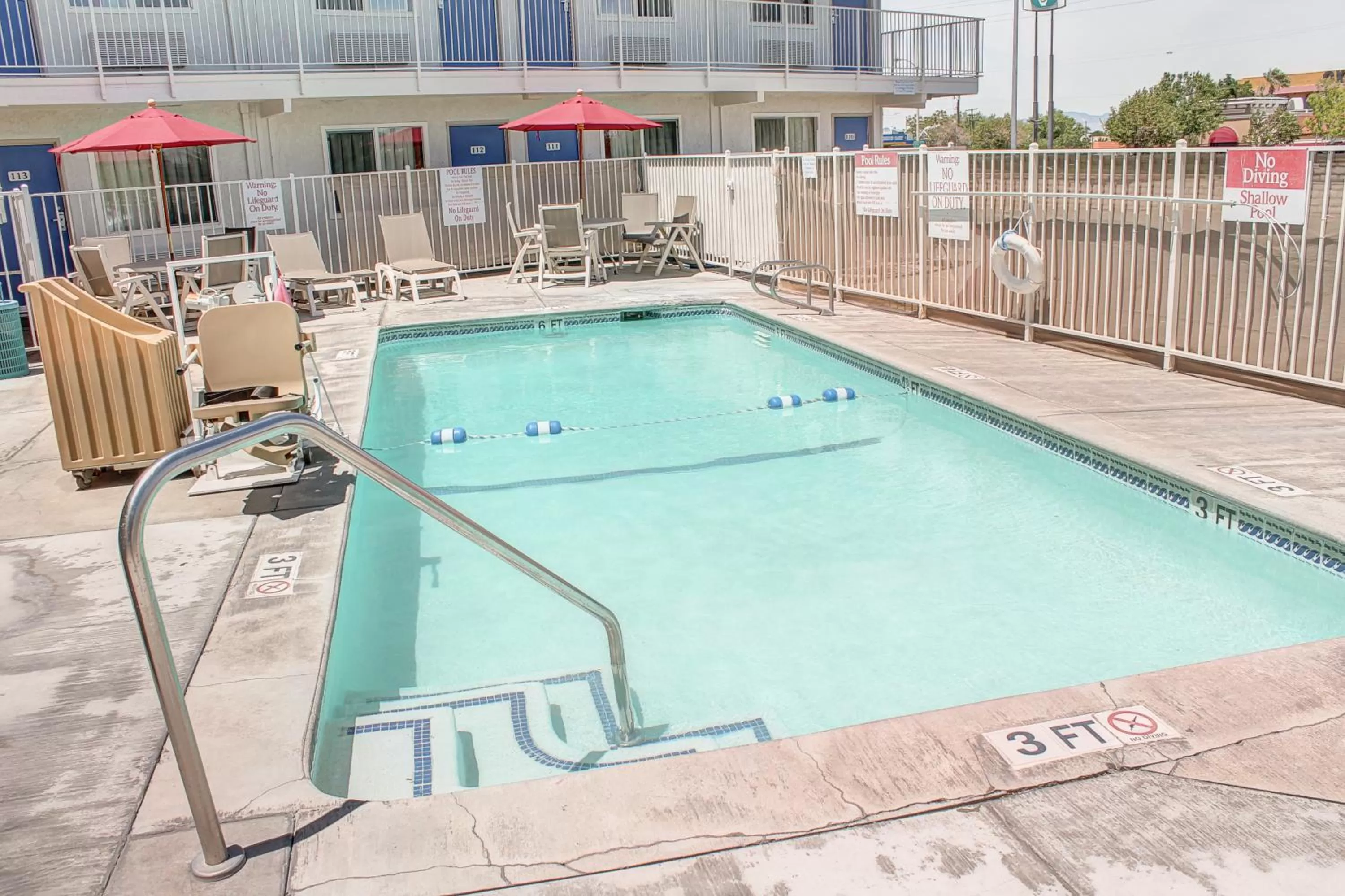 Swimming pool in Motel 6-Lancaster, CA