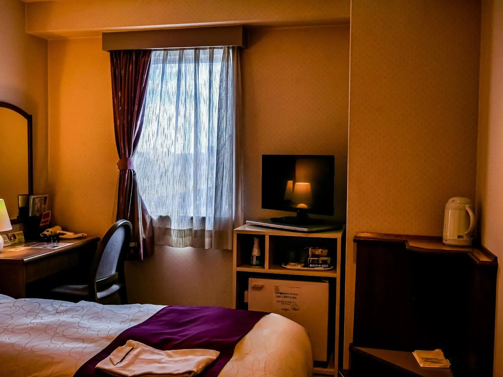 Bedroom, TV/Entertainment Center in Hachinohe Plaza Hotel