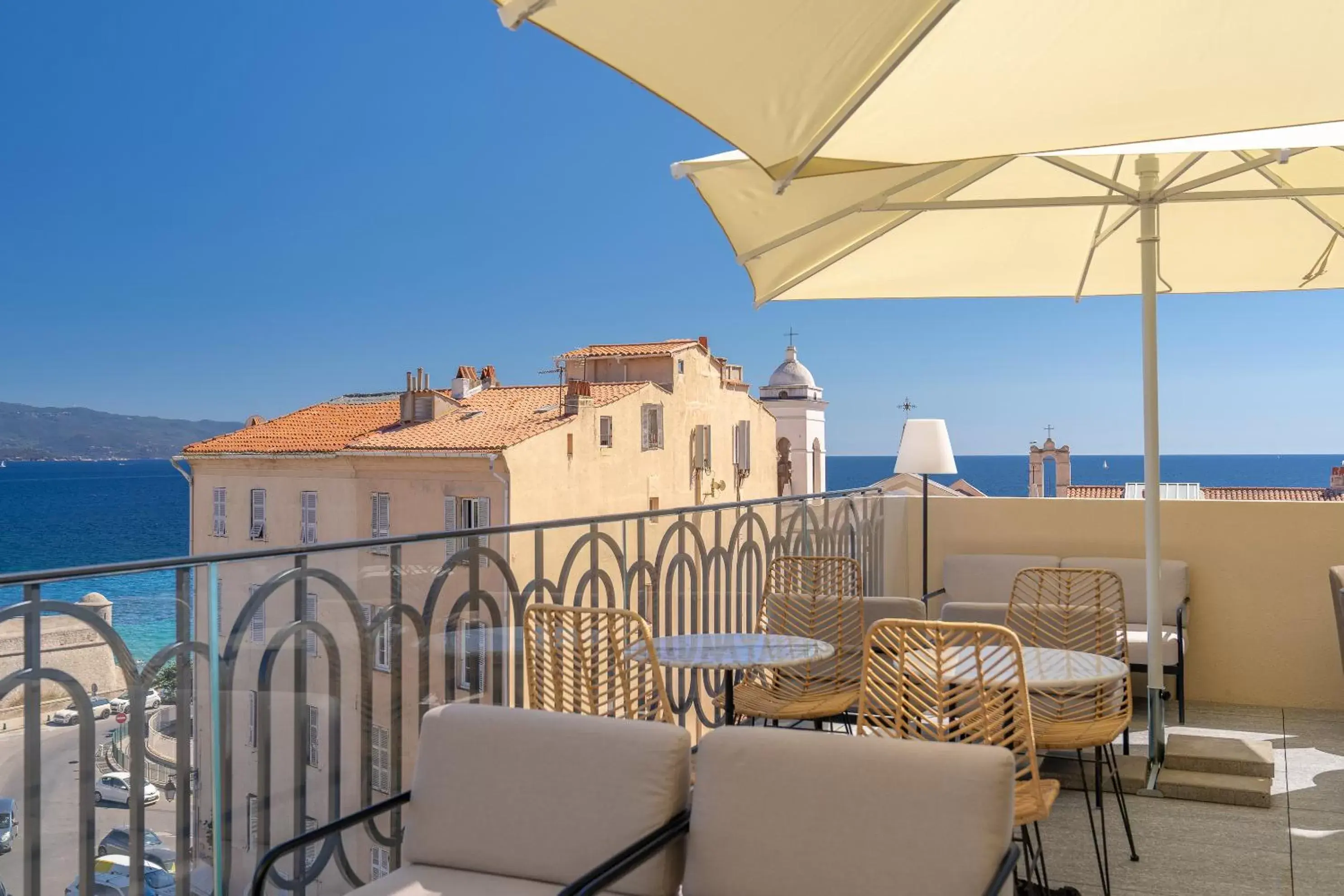 Balcony/Terrace in Hotel San Carlu Citadelle Ajaccio
