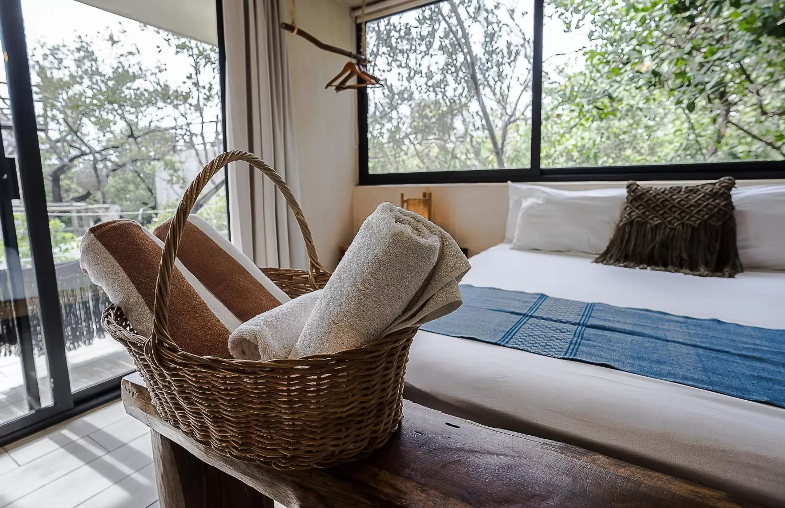 Bed, Seating Area in Sunset House