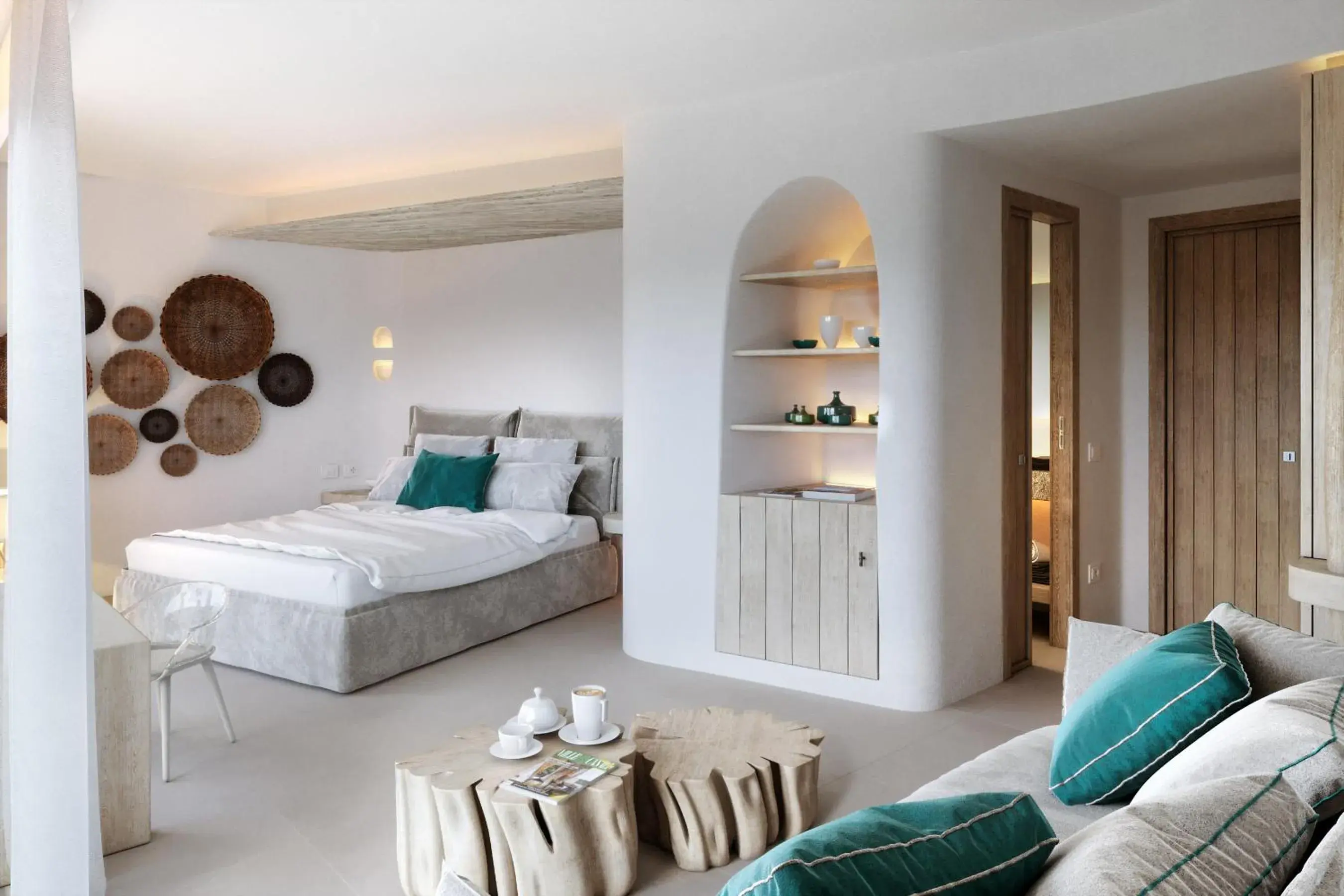 Bed in Gabbiano Azzurro Hotel & Suites Bed in Gabbiano Azzurro Hotel & Suites