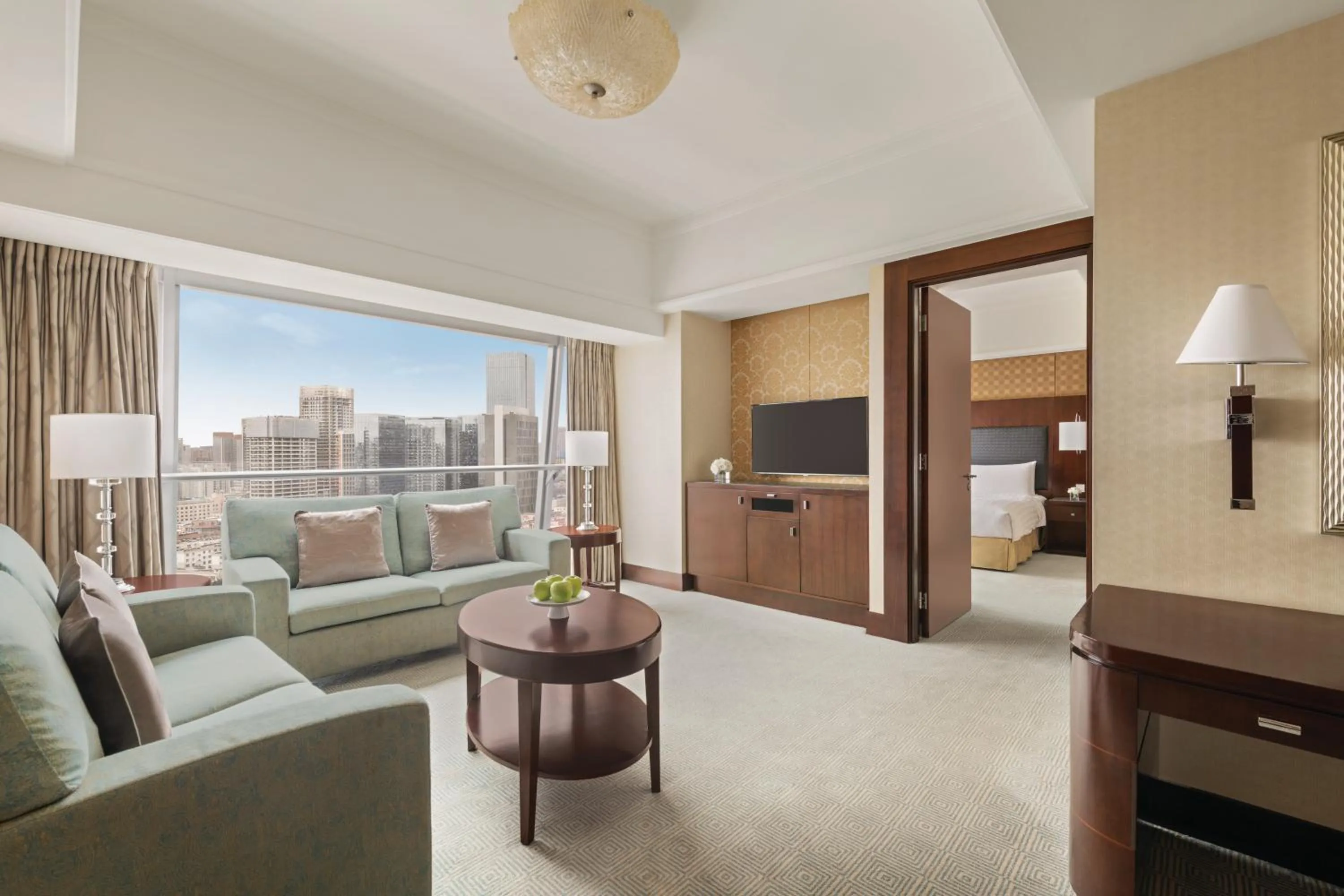 Living room, Bed in Shangri-La Xian