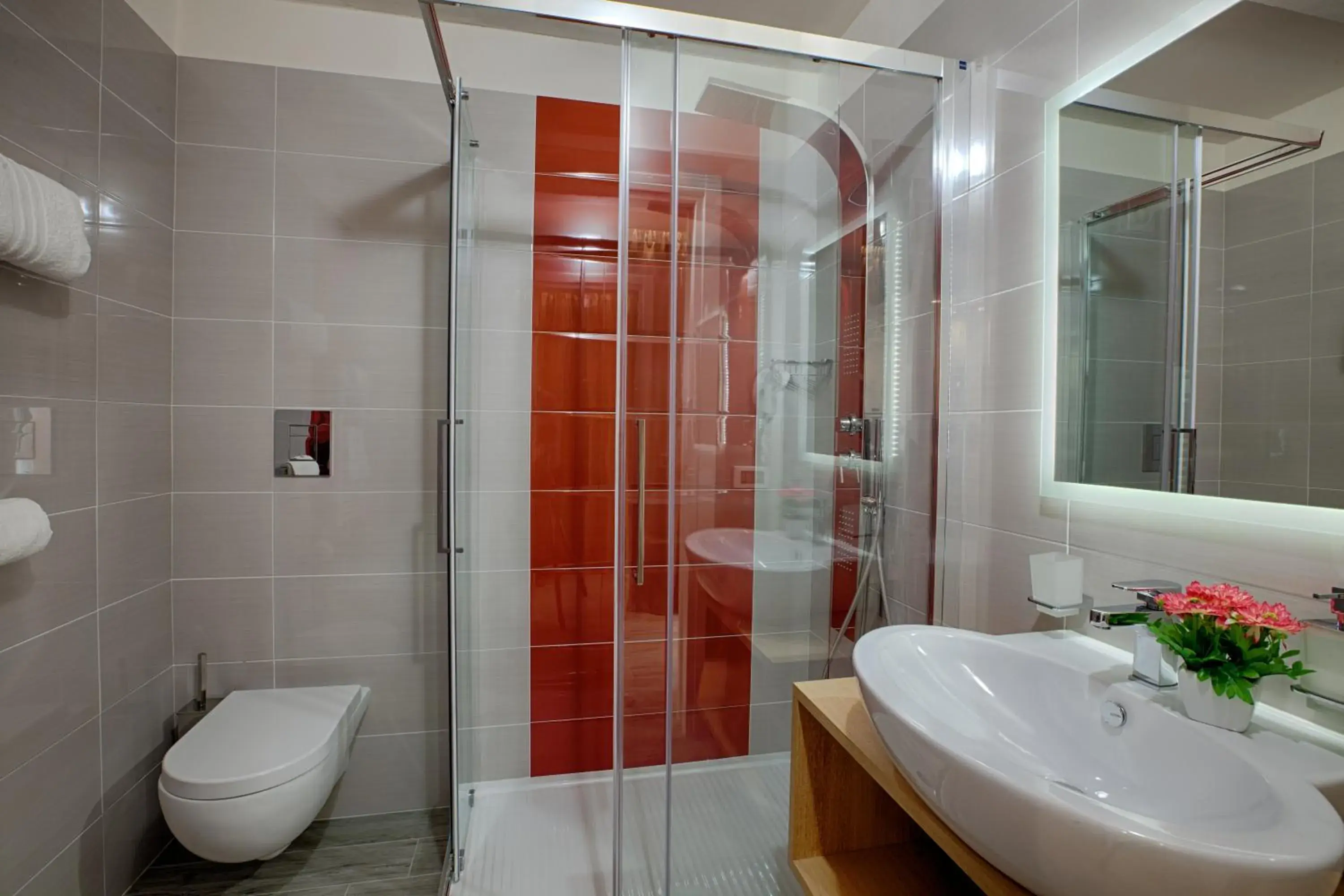 Shower, Bathroom in Hospitality Hotel