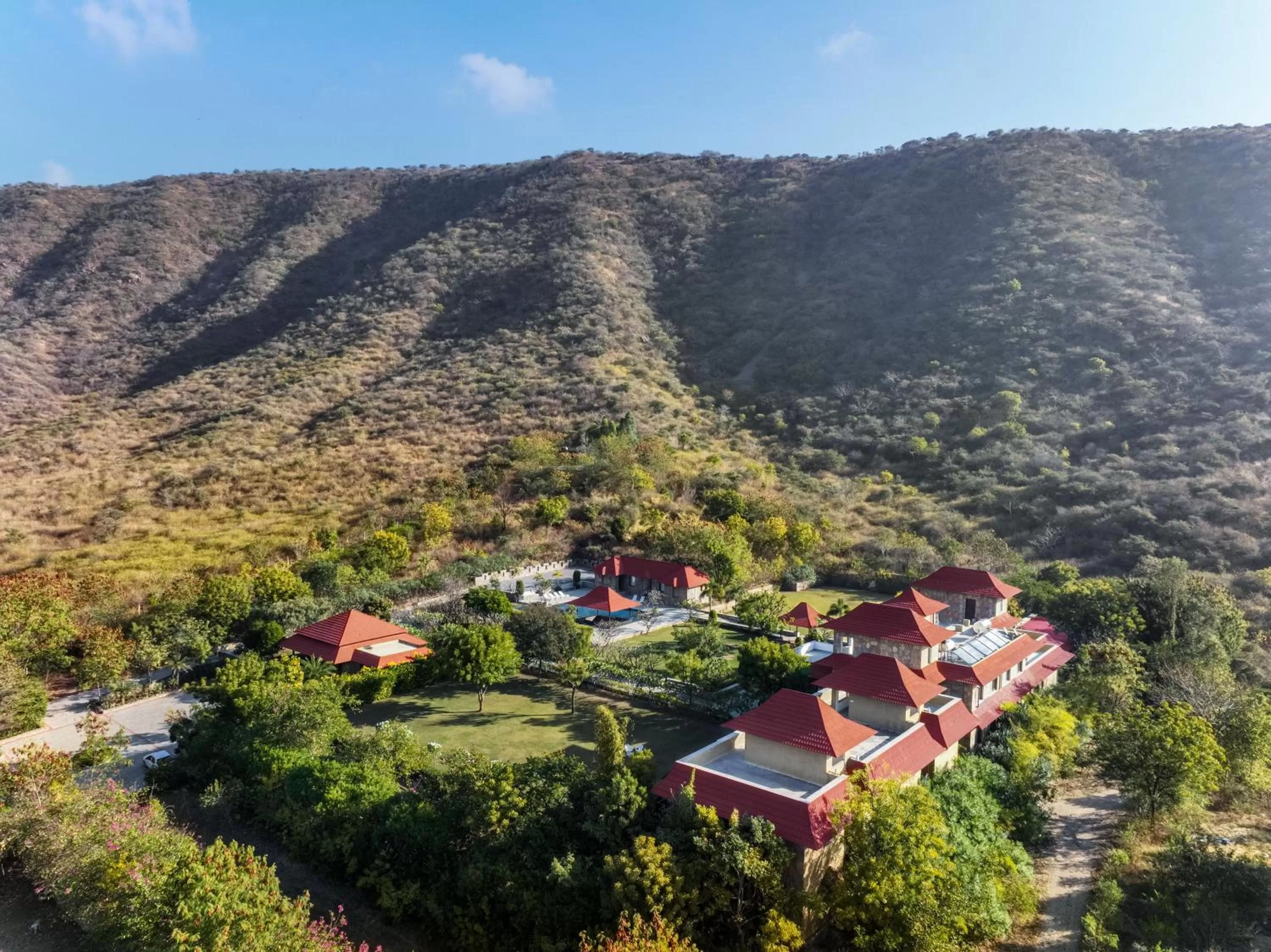 Property building, Bird's-eye View in Anandam - A Luxury Resort in Udaipur