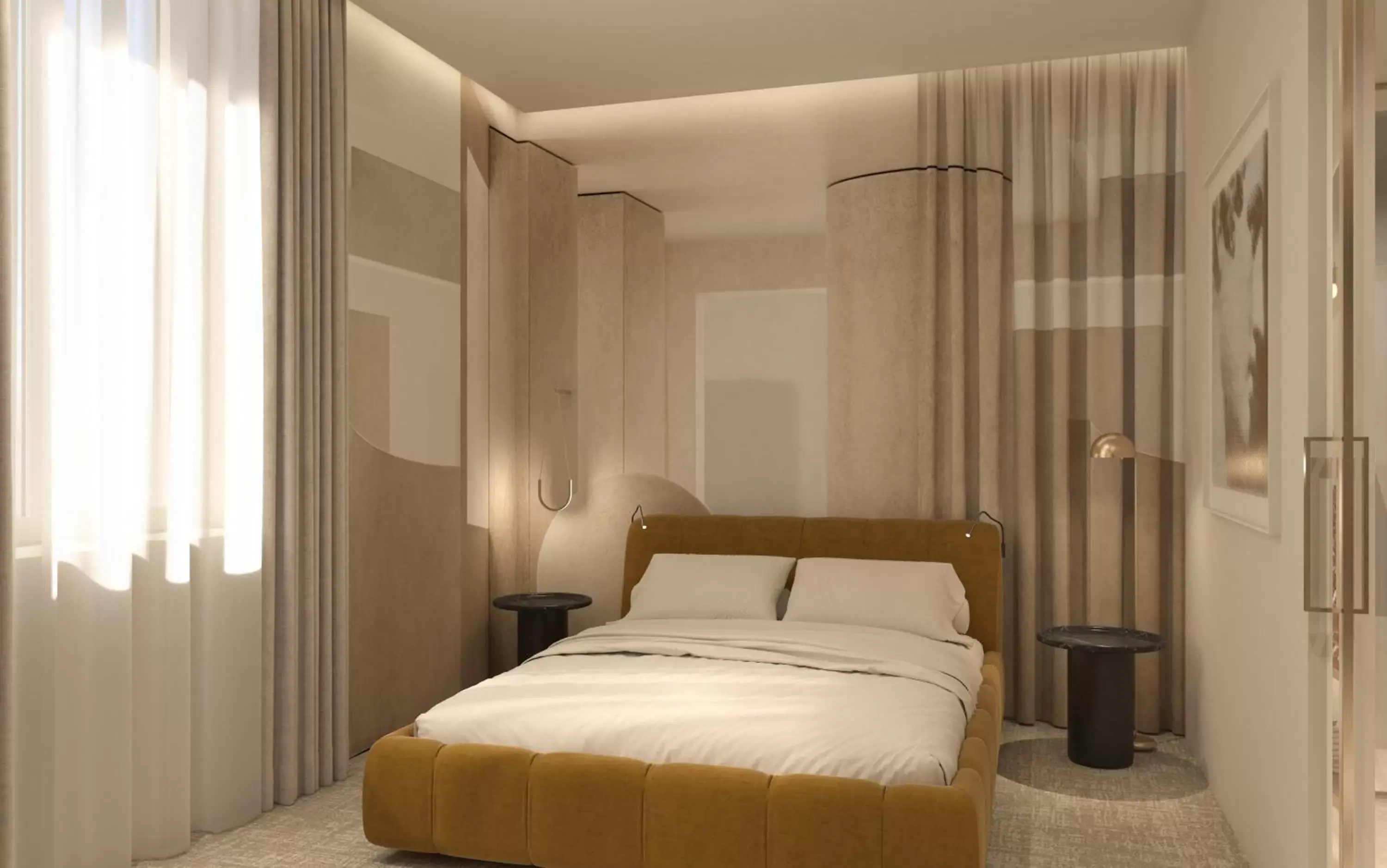 Bed in Borghese Contemporary Hotel