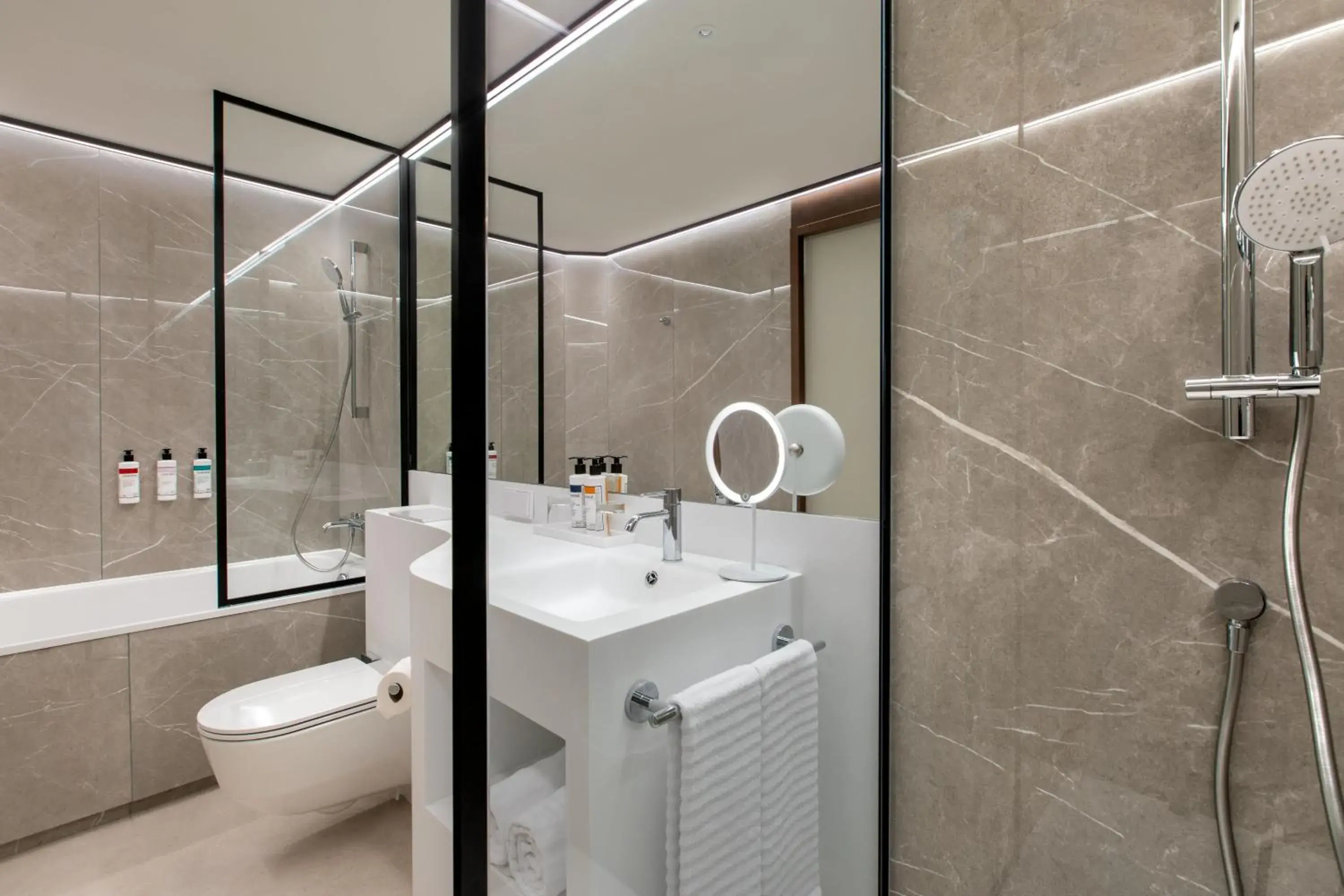 Bathroom in Labtwentytwo Barcelona, a Tribute Portfolio Hotel