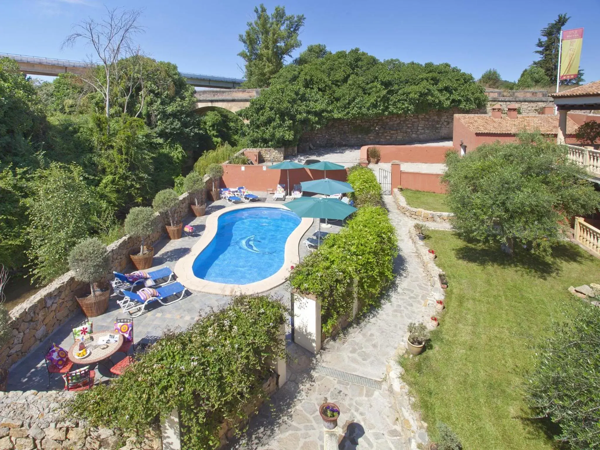 Day, Pool View in Hotel Rural Molino del Puente Ronda