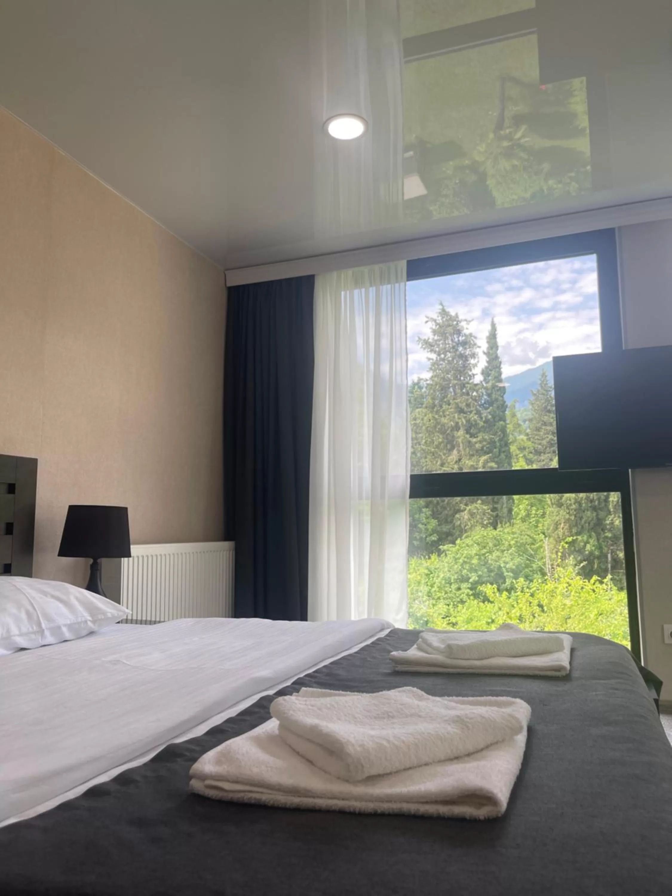 Bed in Royal Palace Hotel, Lagodekhi