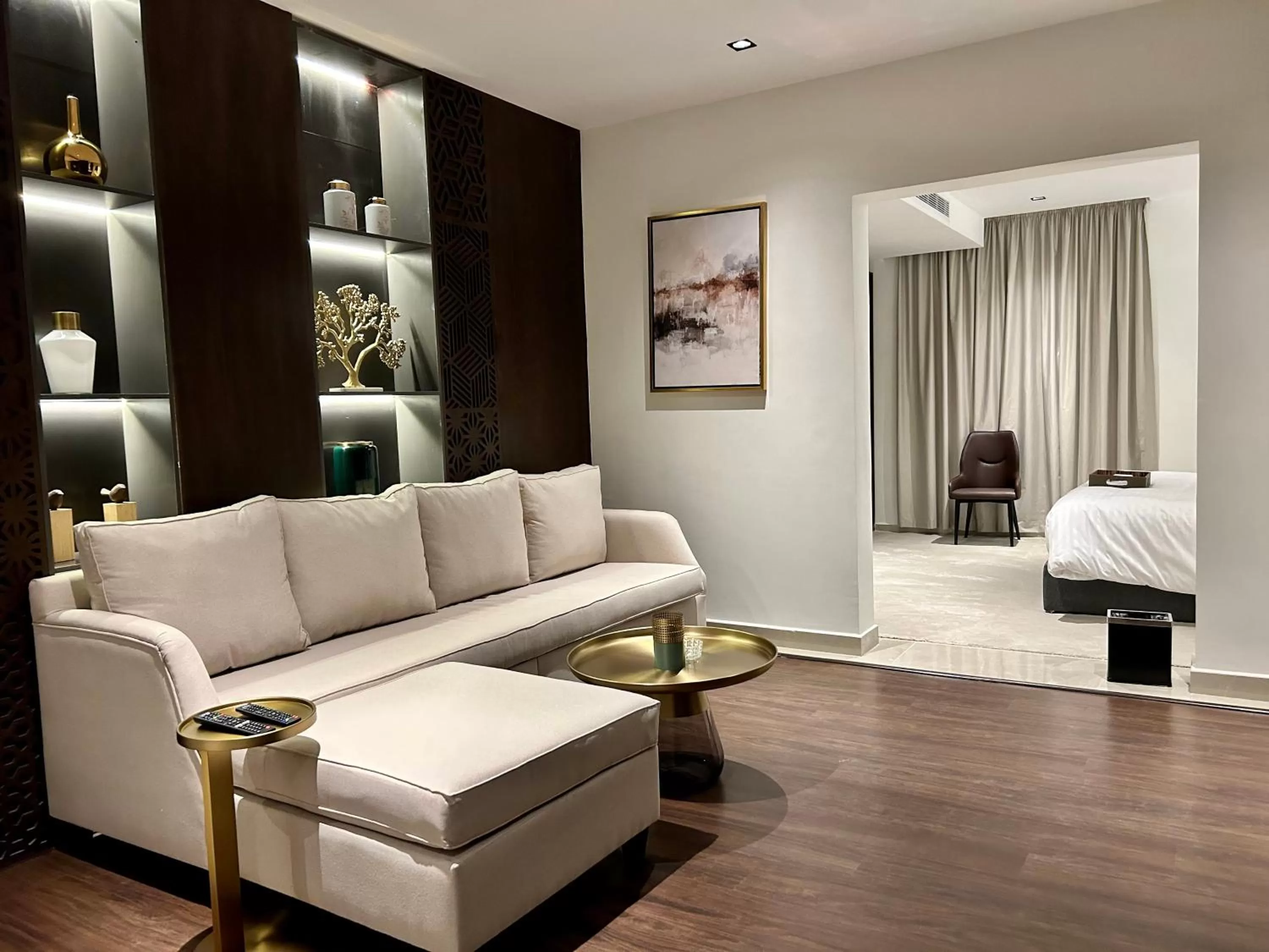 Seating area in Tajreed Suites