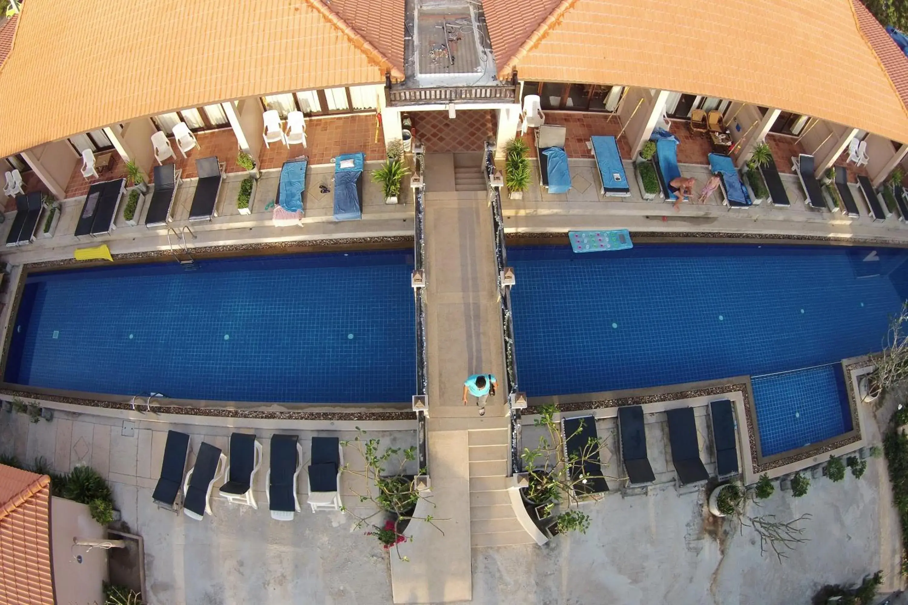 Bird's eye view, Pool View in Peace Paradise Beach