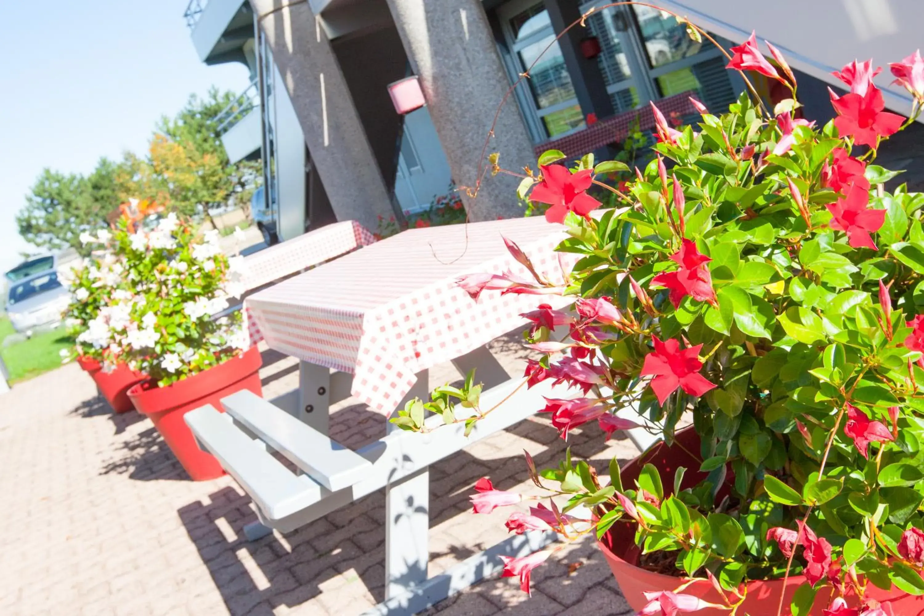 Patio in Première Classe Dijon Nord - Zénith