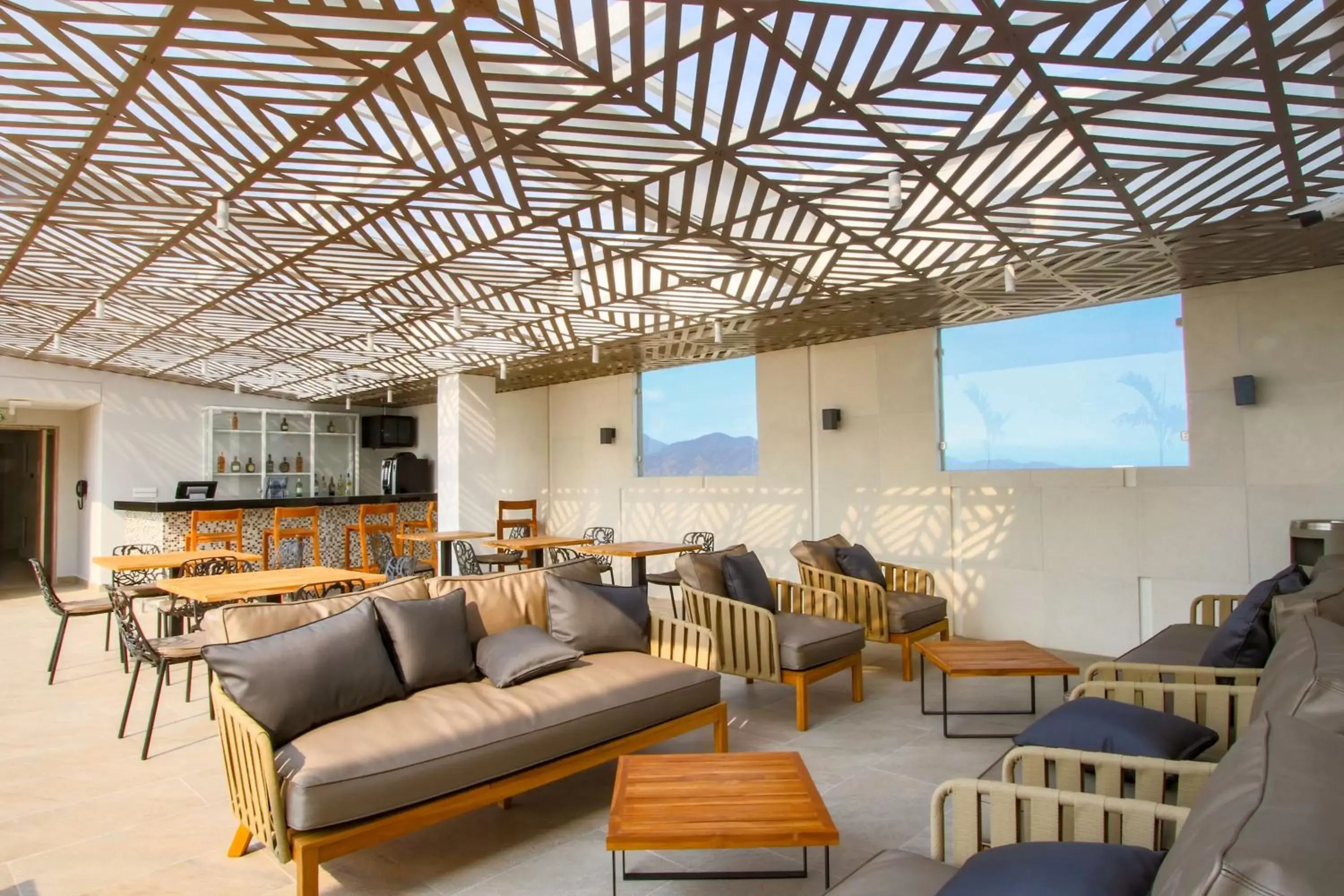 Pool view in Hilton Garden Inn Santa Marta Pool view in Hilton Garden Inn Santa Marta