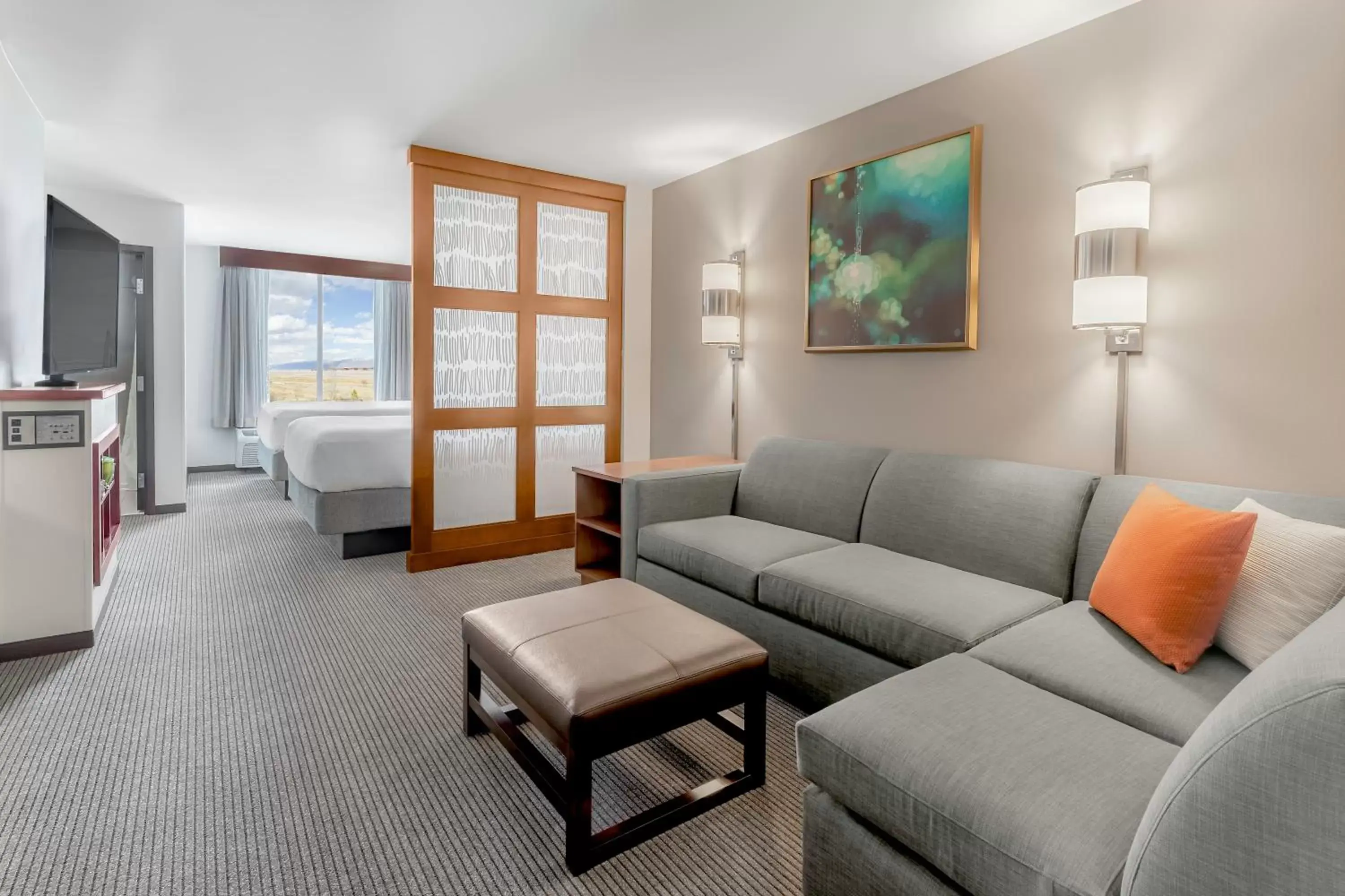 Queen Room with Two Queen Beds and Sofa Bed - High Floor in Hyatt Place Salt Lake City Airport