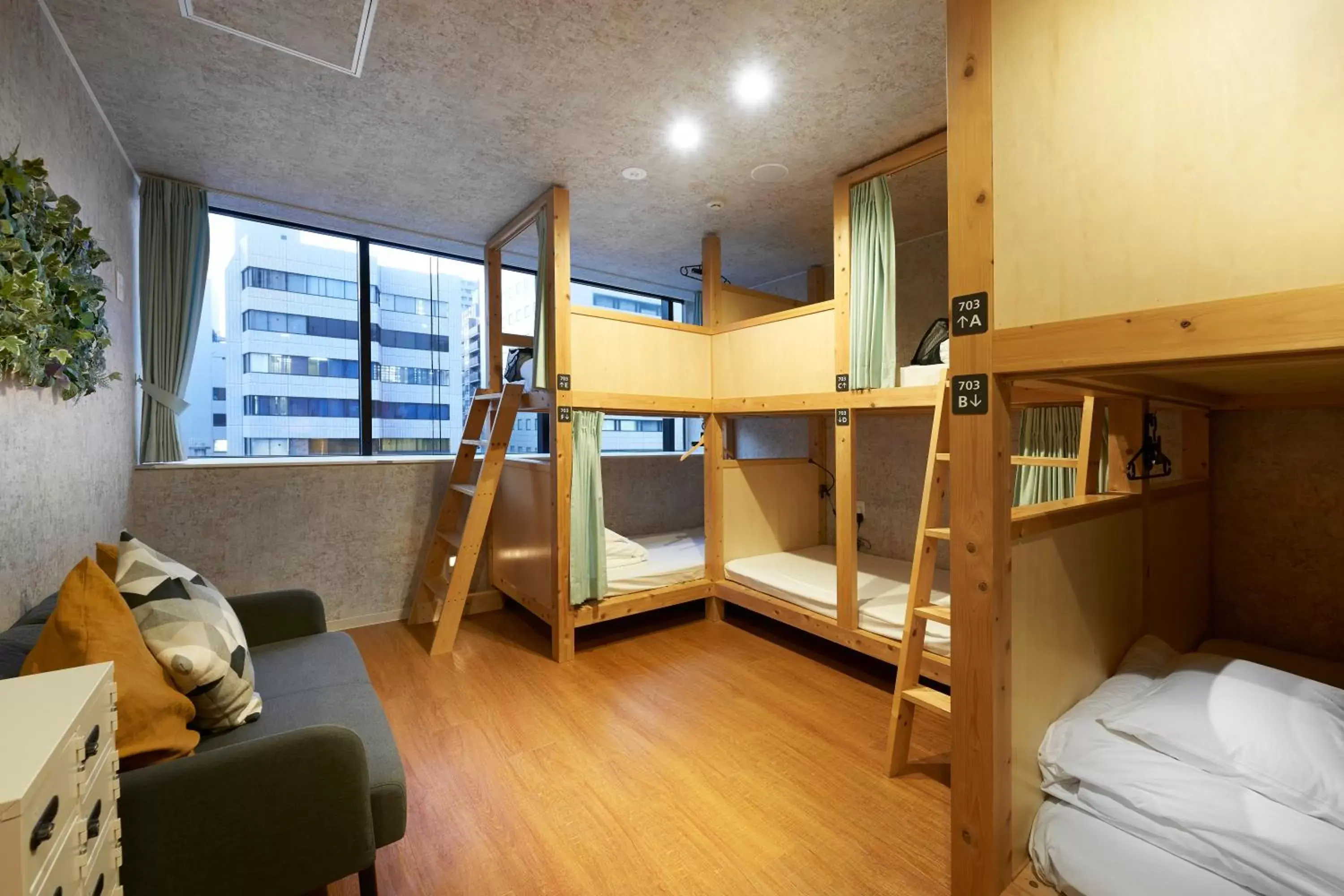 Family Room with Shared Bathroom(6 Adults) in Hotel Morning Box Osaka Shinsaibashi