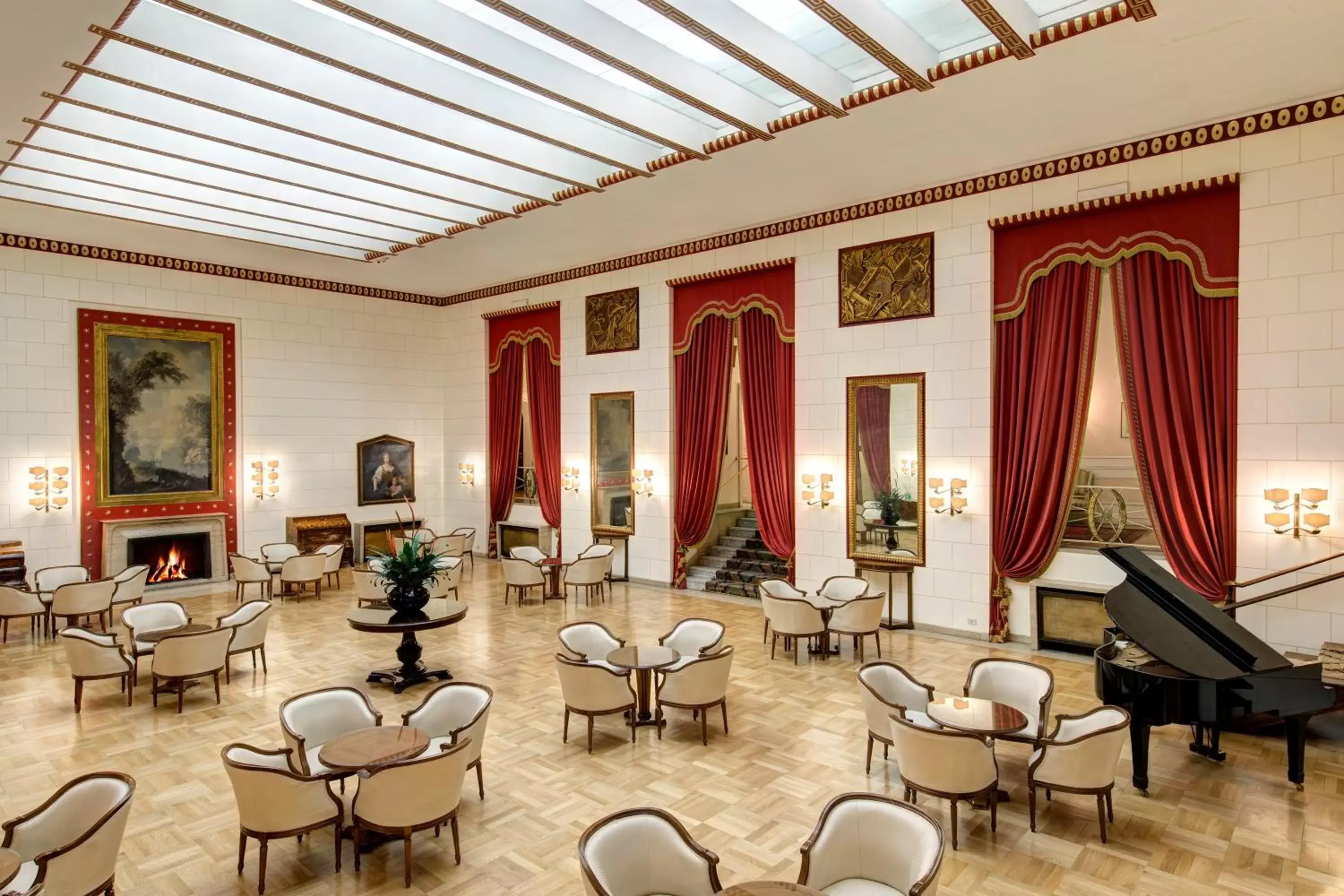 Lobby or reception, Restaurant/Places to Eat in Hotel Quirinale