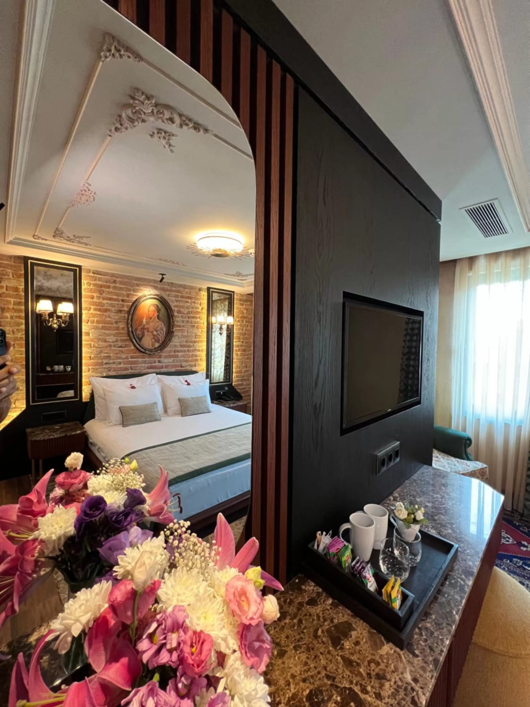 View (from property/room), Bed in Tria Hotel Istanbul-Special Category