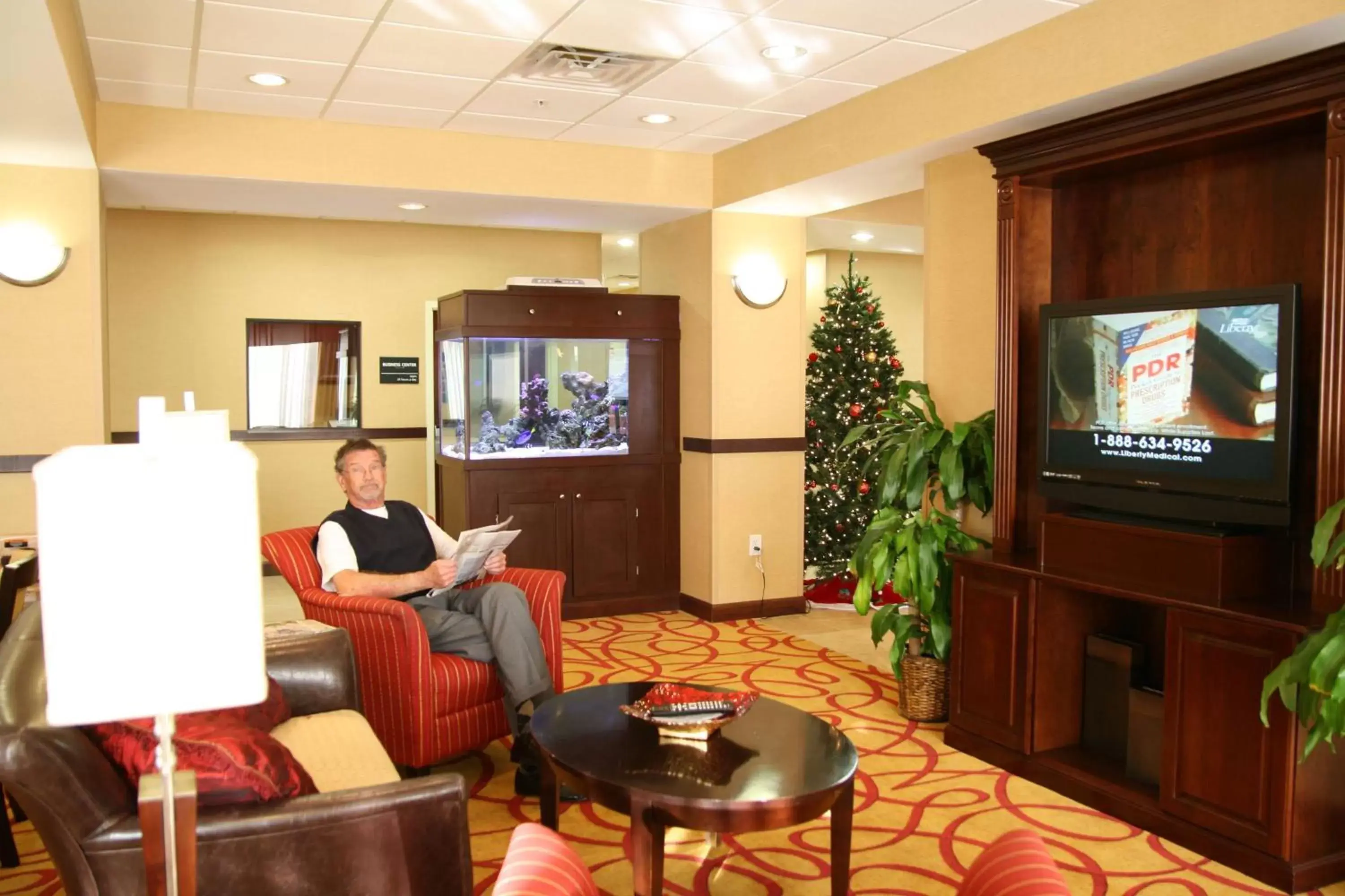 Lobby or reception, TV/Entertainment Center in Hampton Inn Dade City - Zephyr Hills