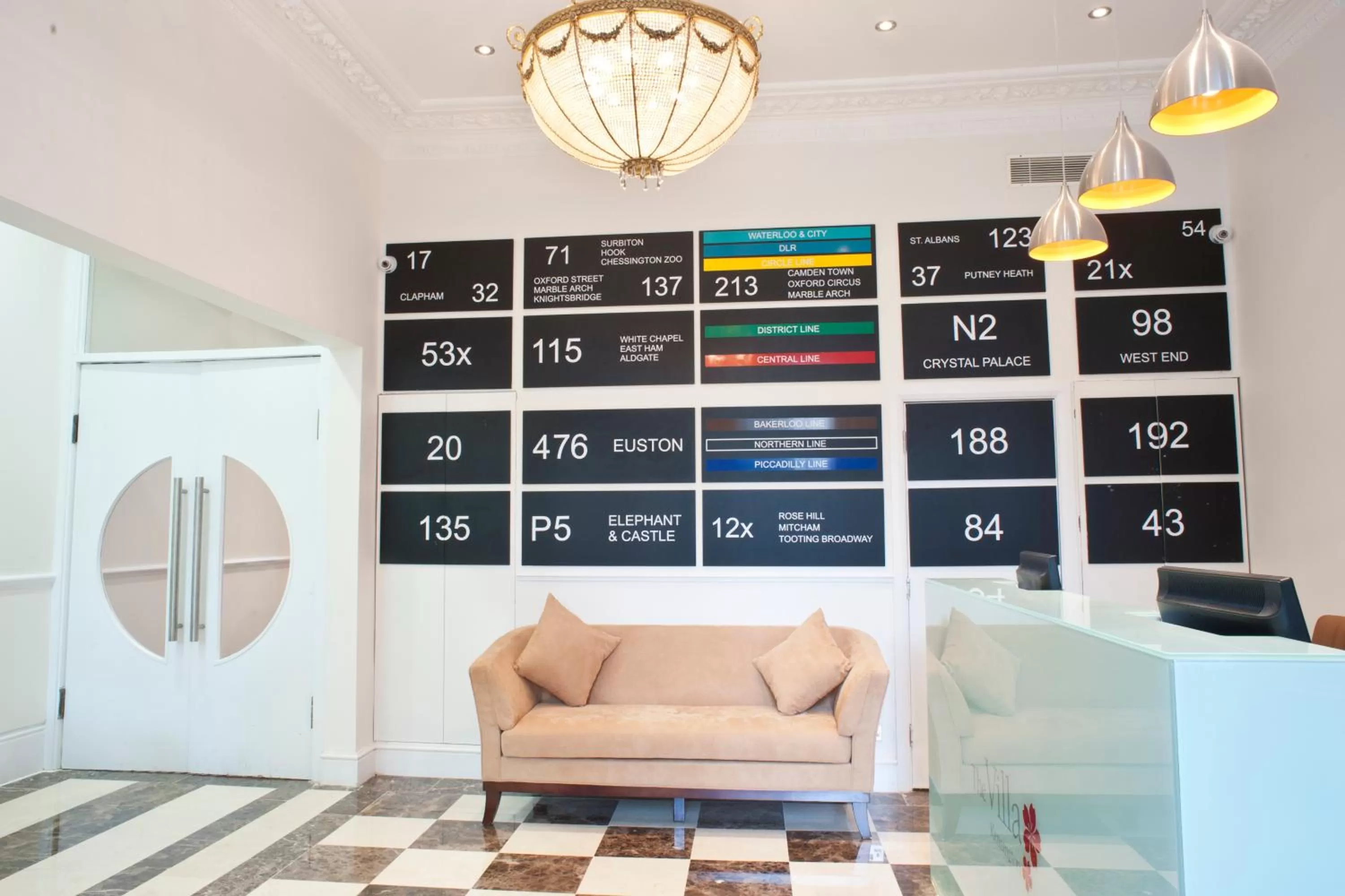 Lobby or reception in The Villa Kensington