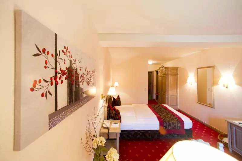 Photo of the whole room, Bed in Hotel Aselager Mühle