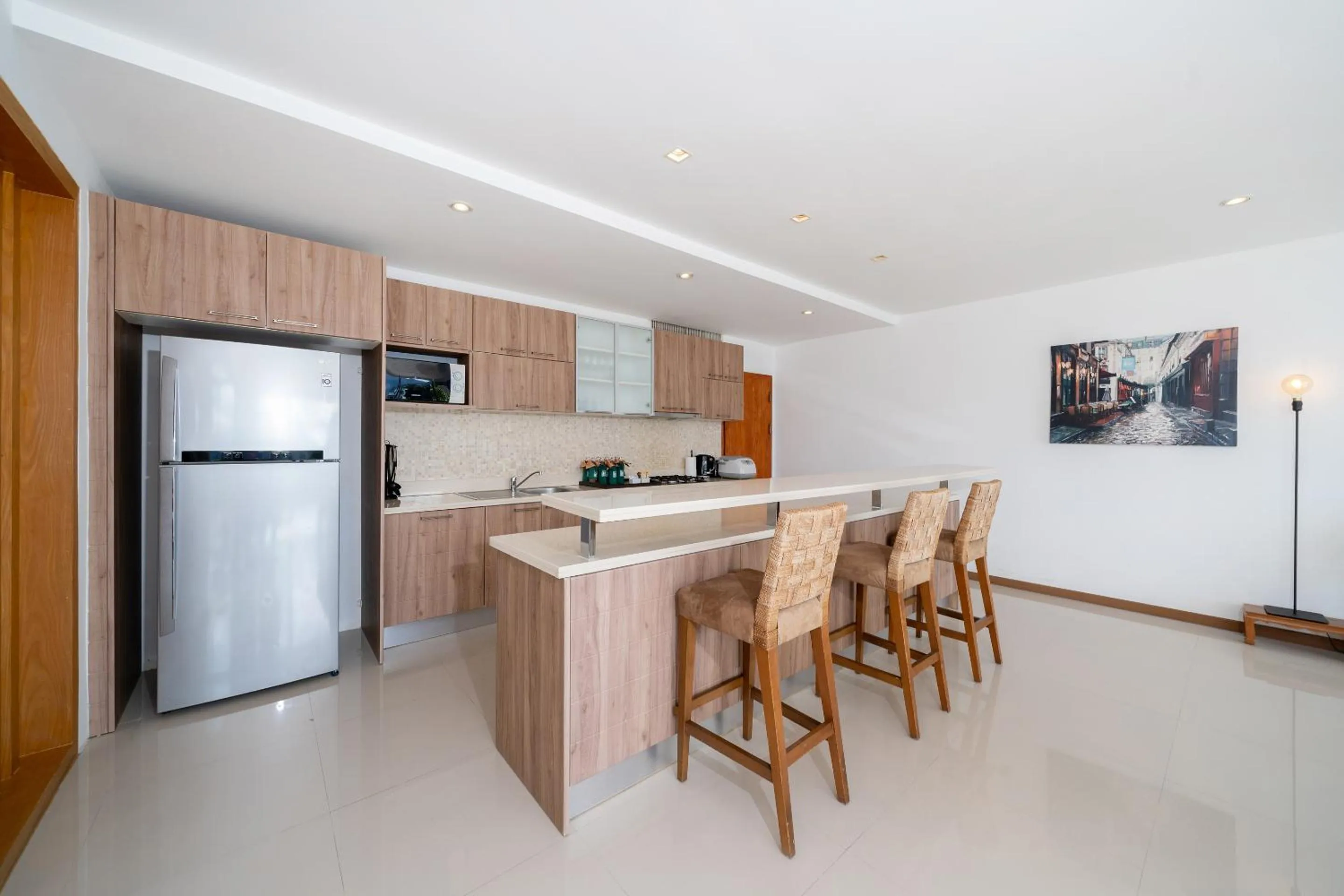 Kitchen or kitchenette in IndoChine Resort and Villas