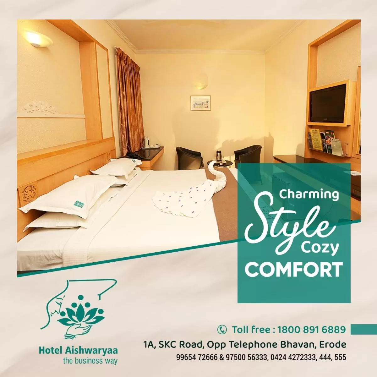 Bed in Hotel Aishwarywaa