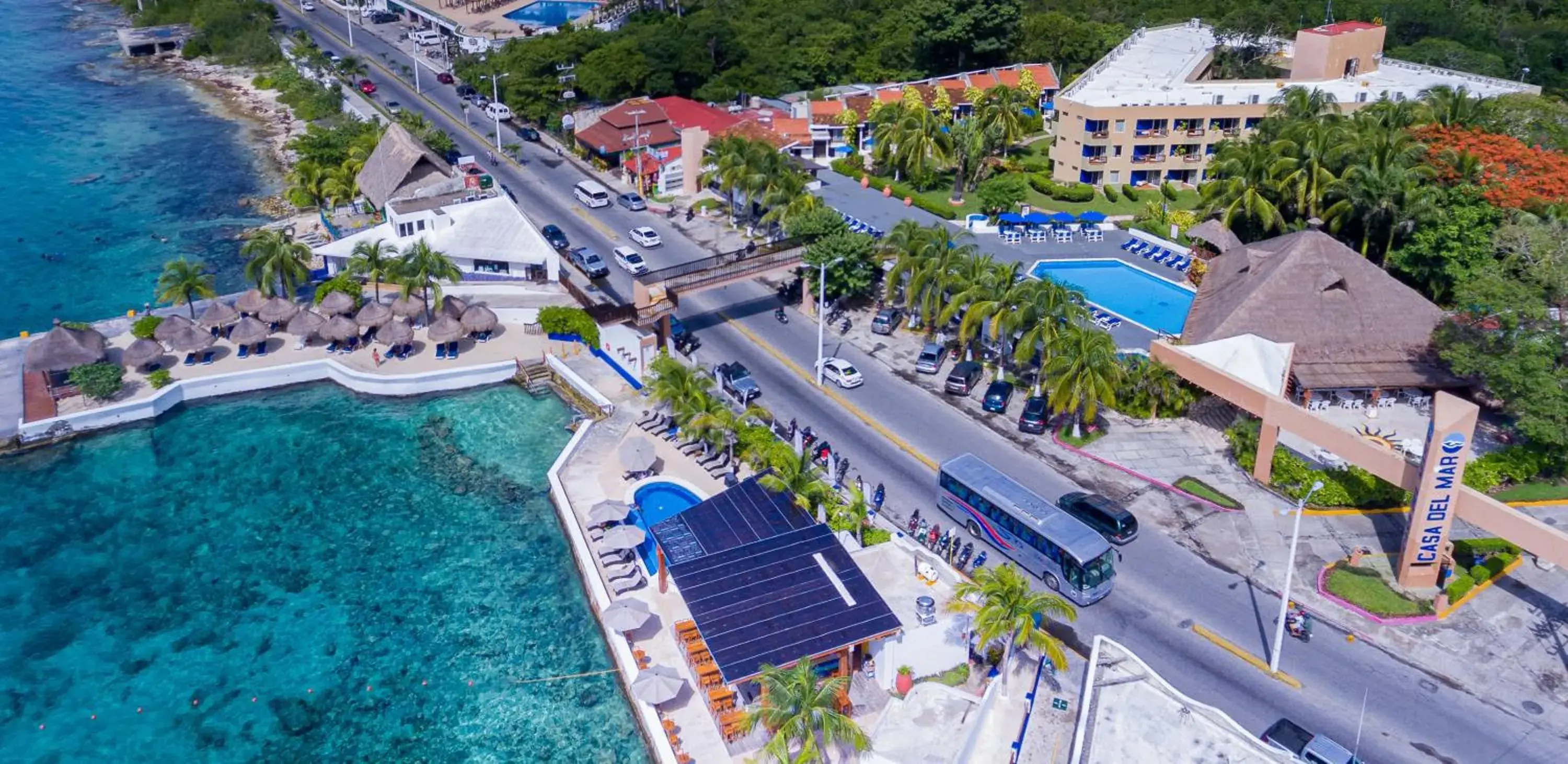 Facade/entrance, Bird's-eye View in Casa del Mar Cozumel Hotel & Dive Resort