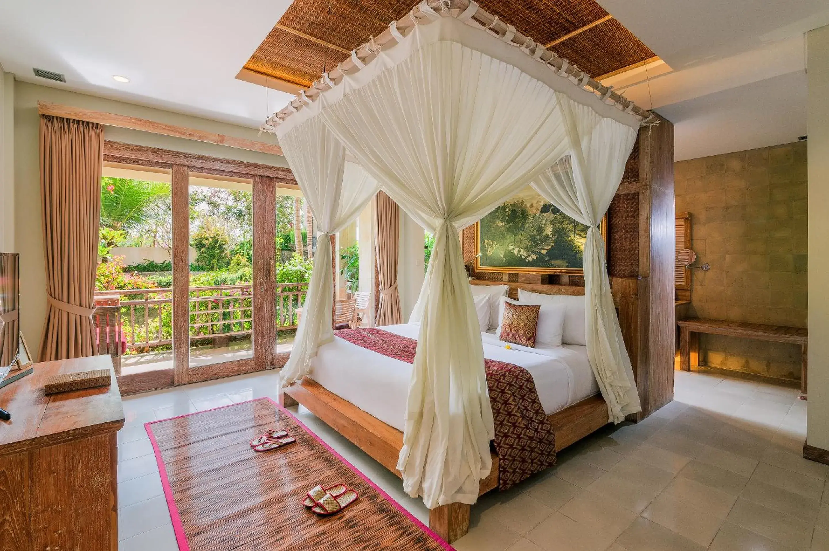 Bed in The Udaya Resorts and Spa