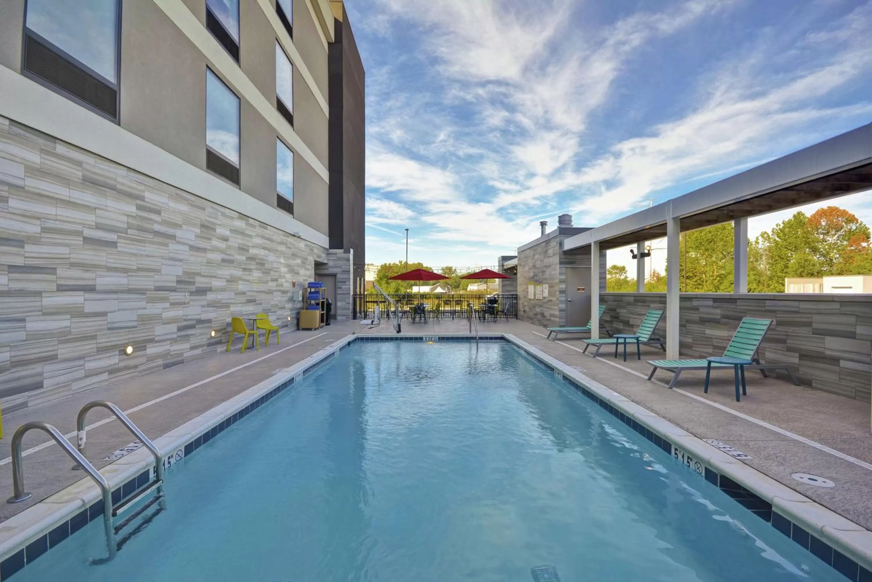 Pool view in Home2 Suites By Hilton Clarksville Louisville North