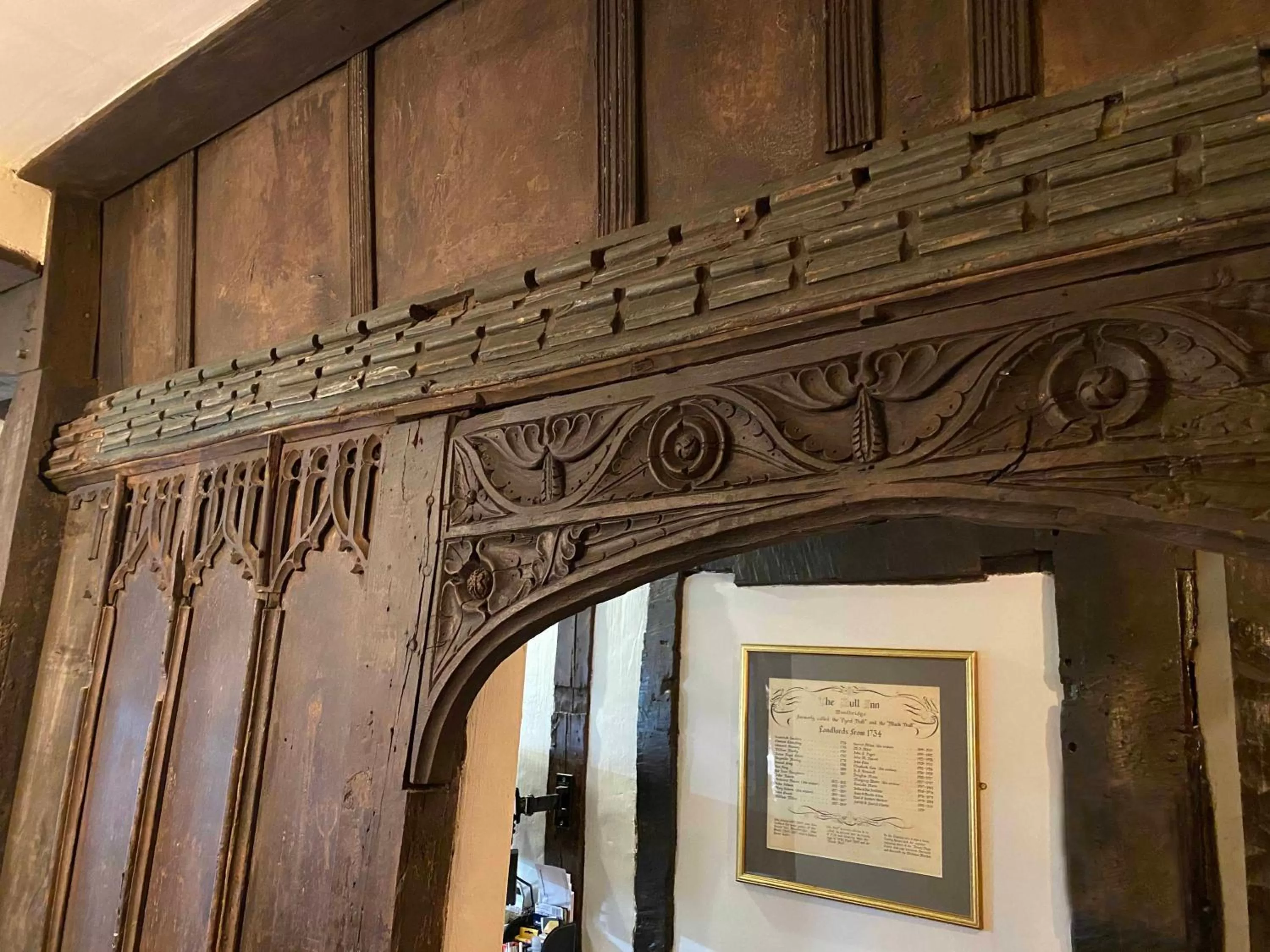 Decorative detail in The Bull Inn