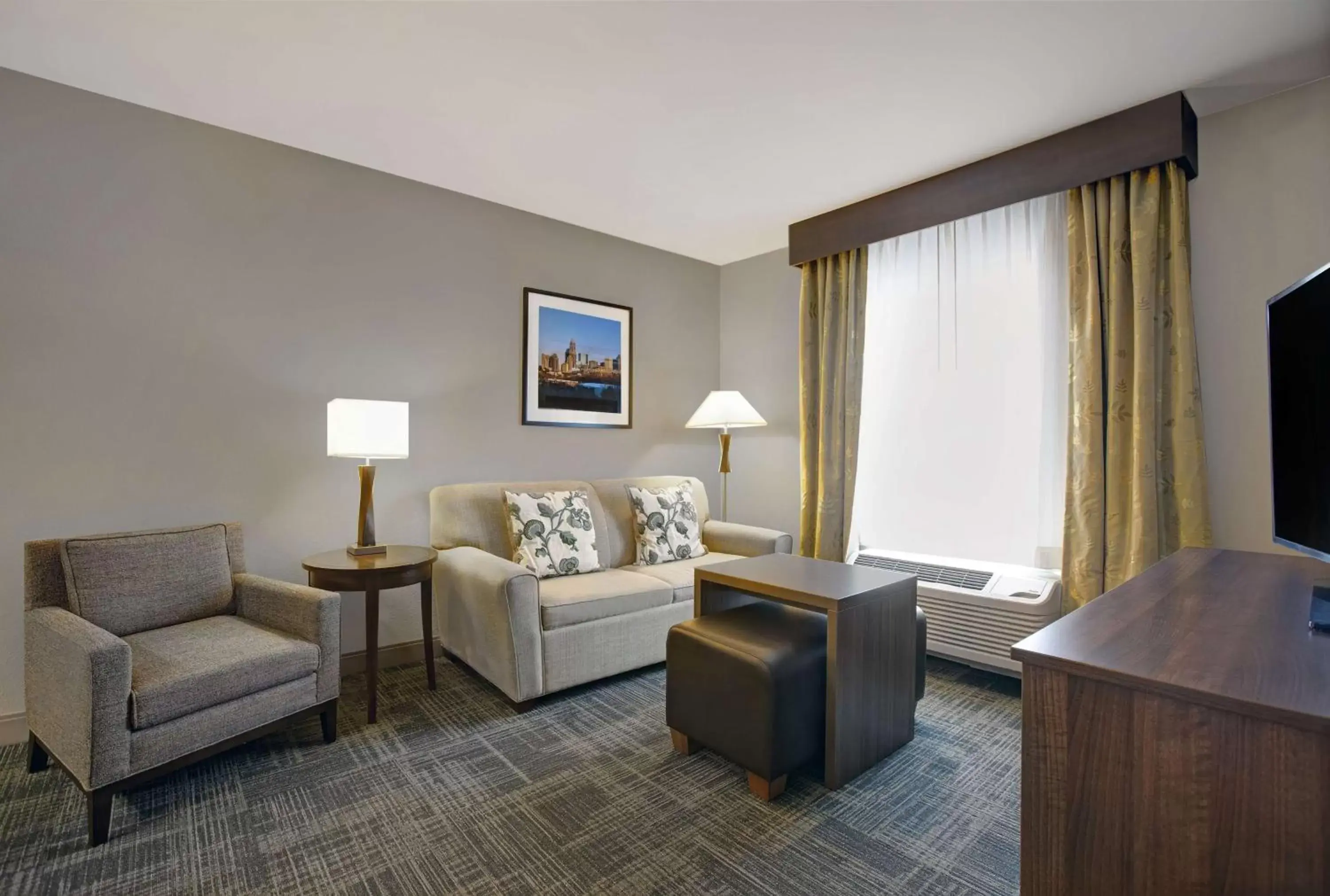 Living room, Seating Area in Homewood Suites Charlotte Ayrsley