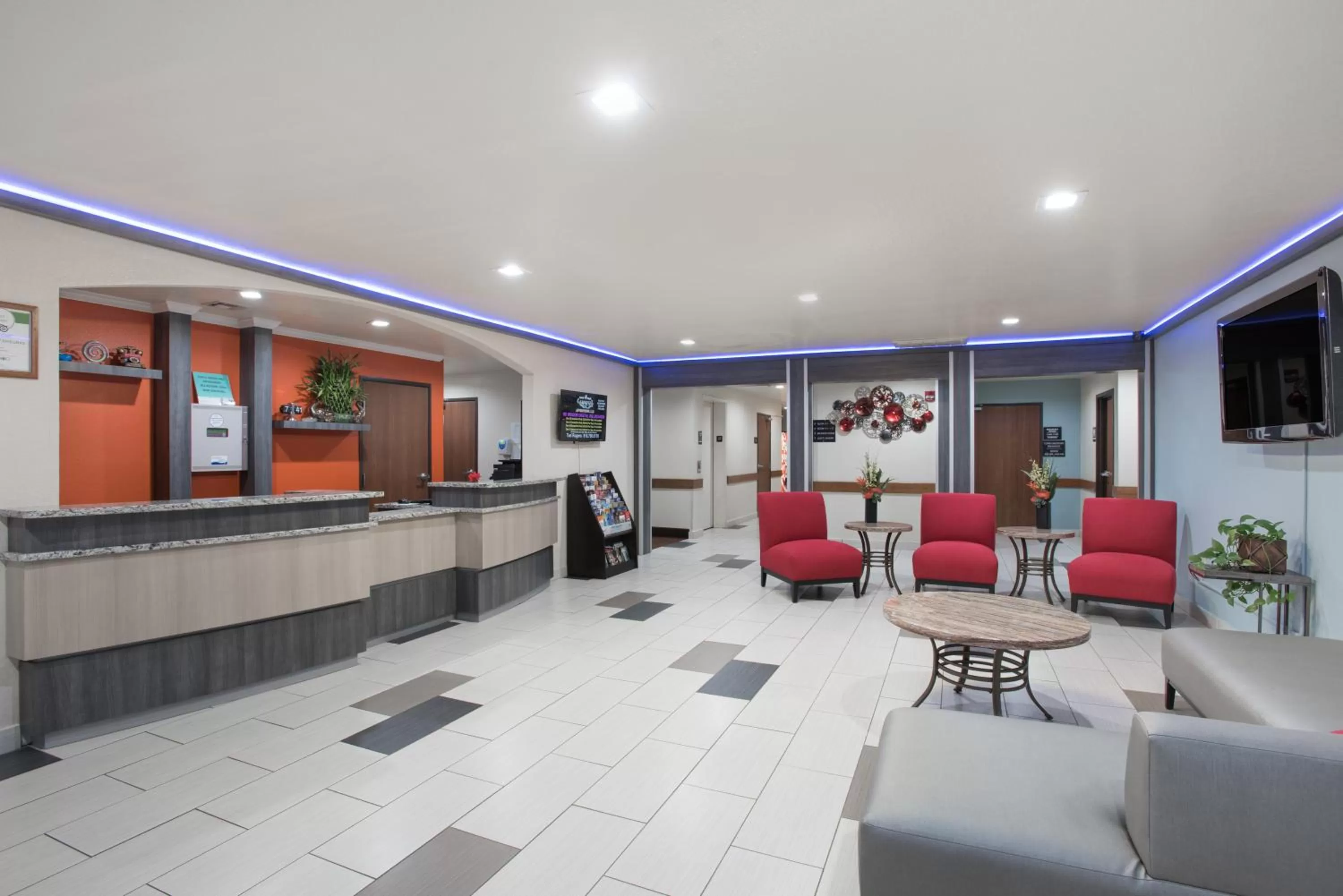 Seating area in Super 8 by Wyndham Claremore OK