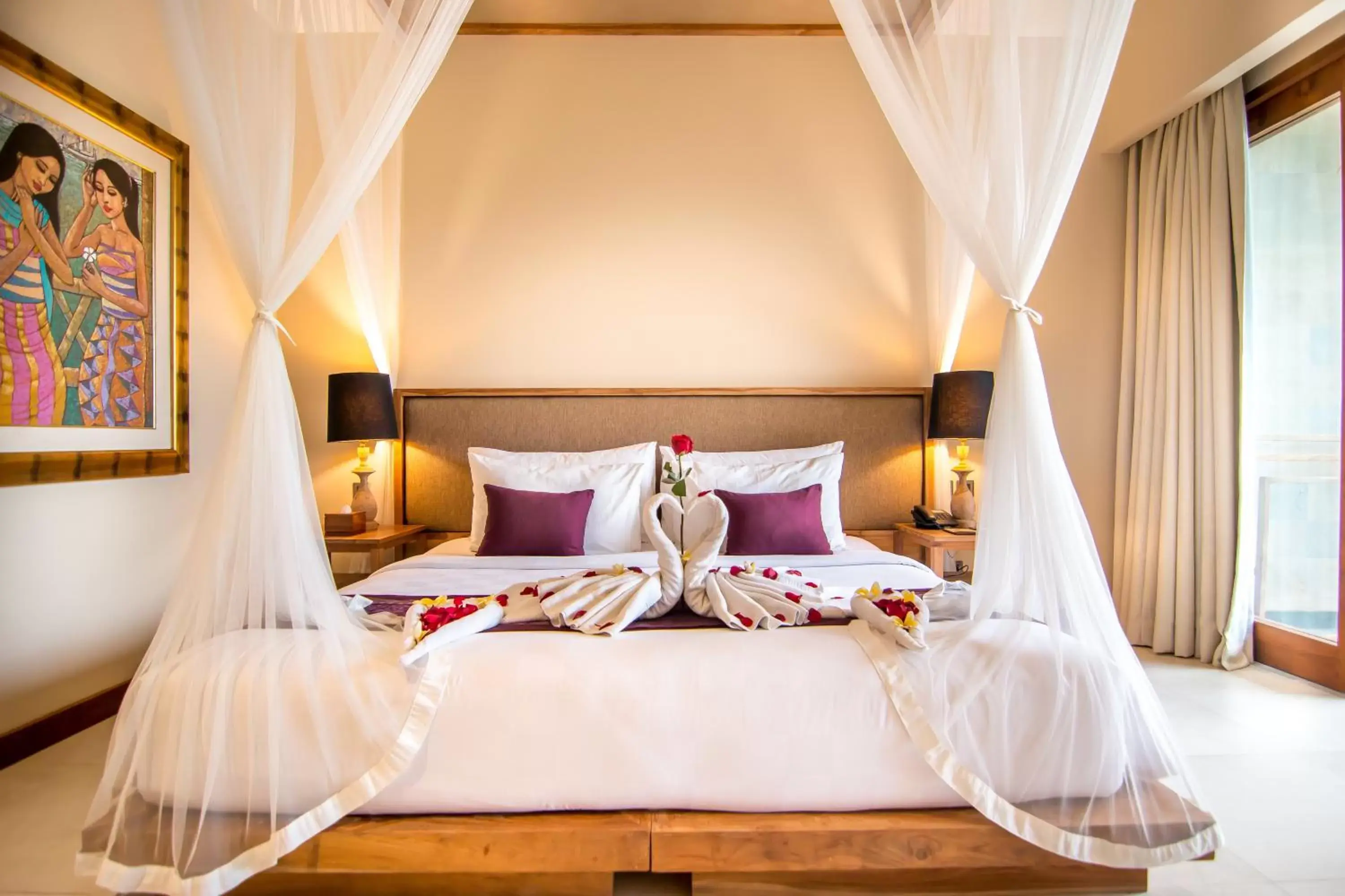 Bedroom, Bed in Ulun Ubud Resort - CHSE Certified