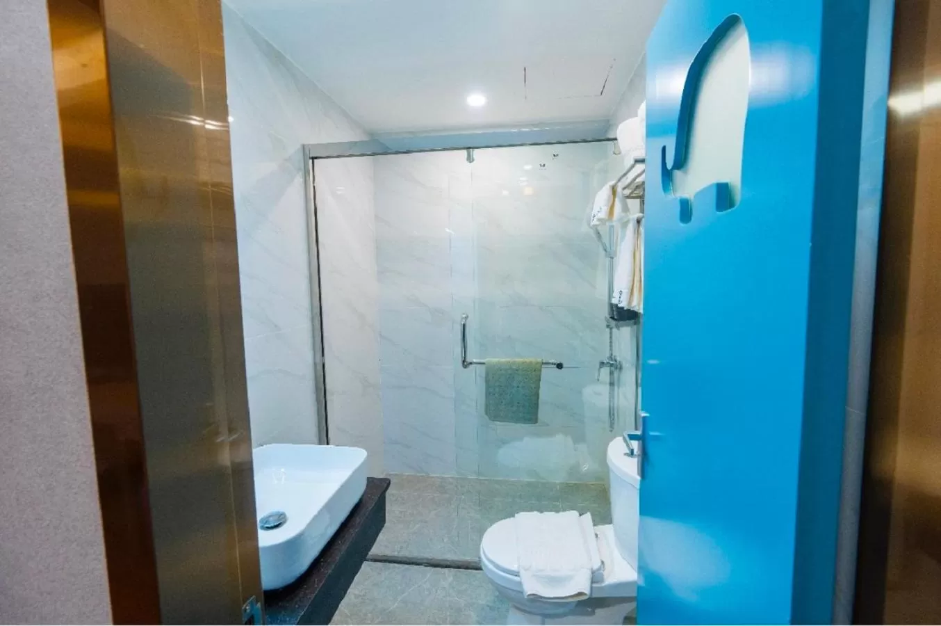Shower in Sapphire Hotel Silom Bangkok