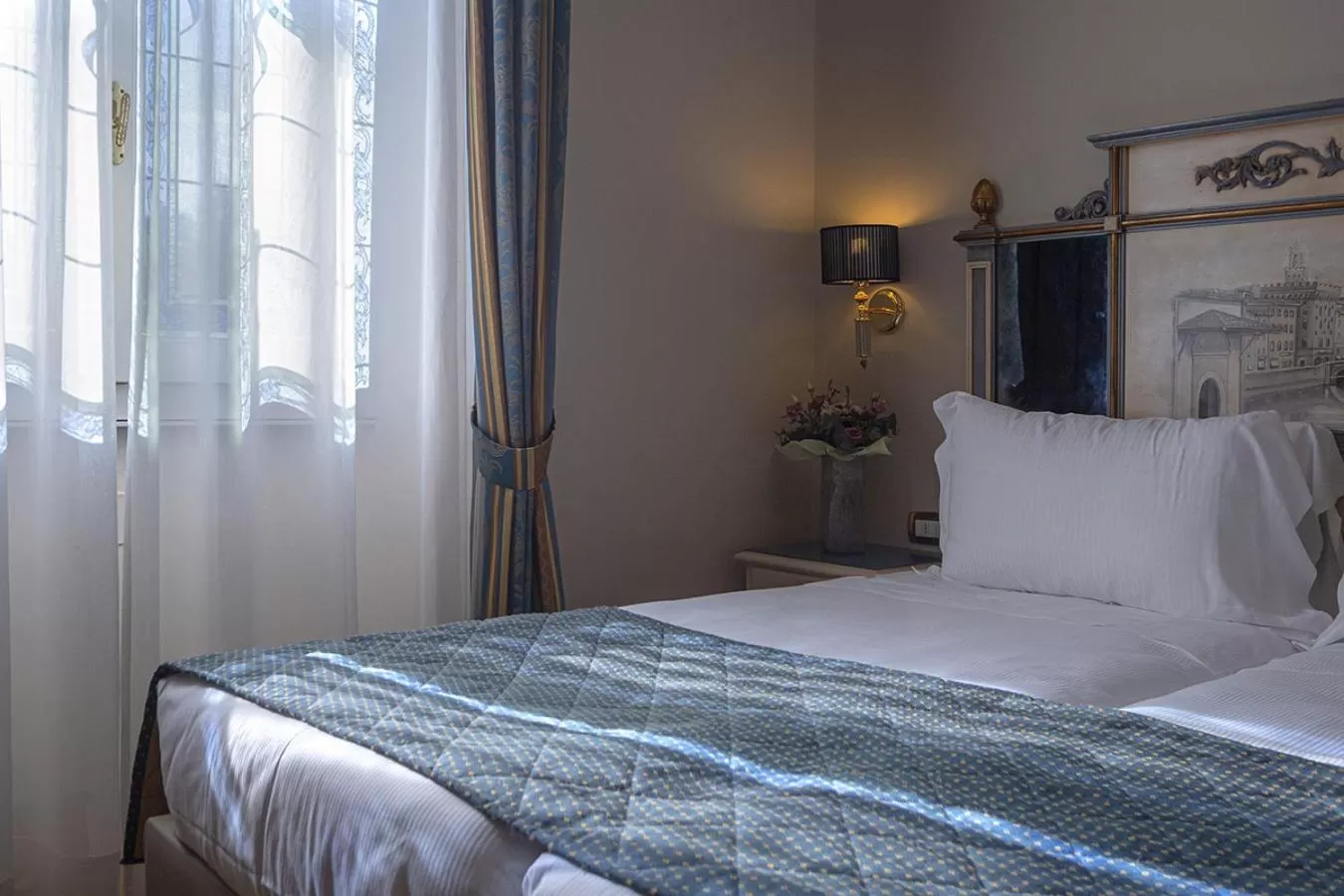 Decorative detail, Bed in Hotel Donatello