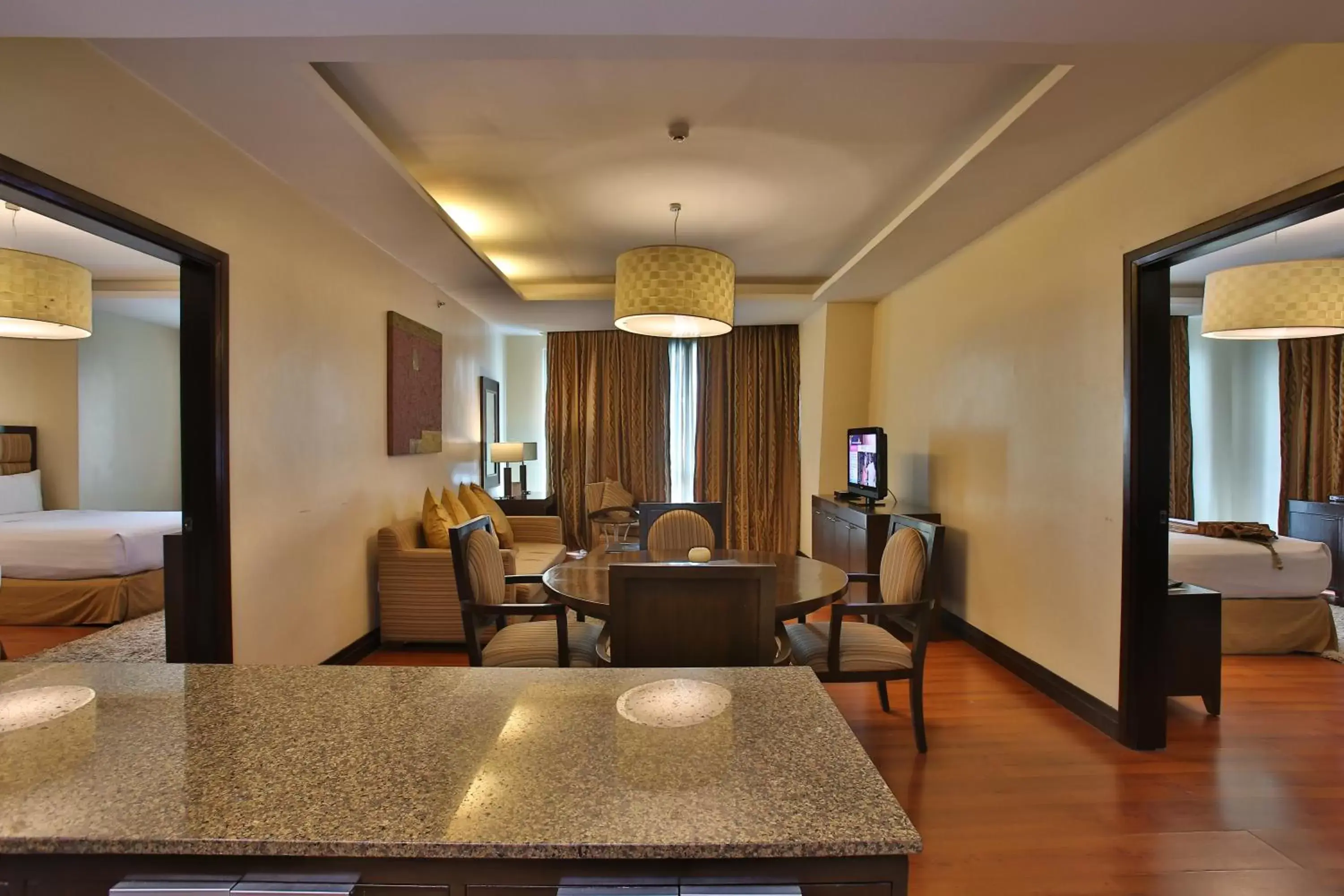 Kitchen or kitchenette, Seating Area in Crown Regency Hotel & Towers