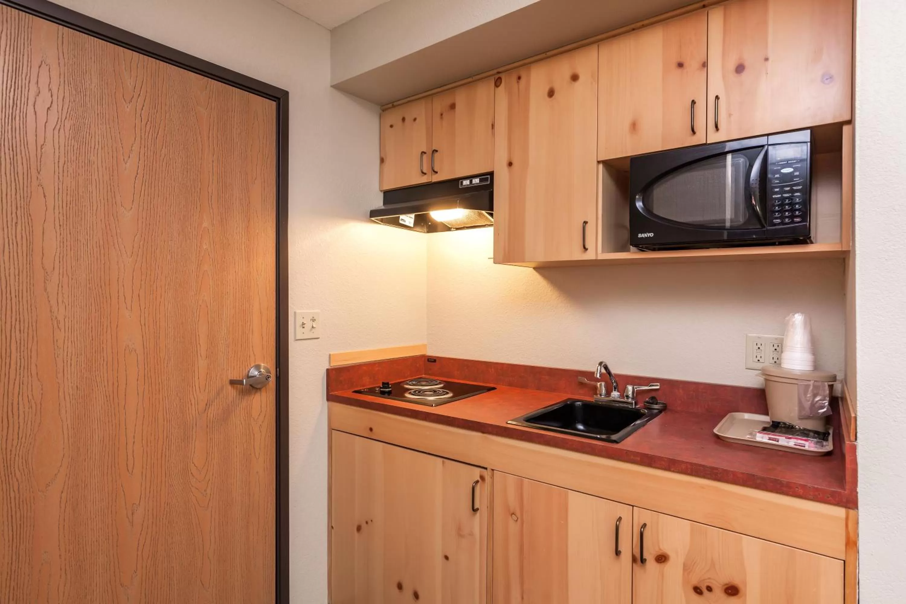 Kitchen or kitchenette in MountainView Lodge and Suites