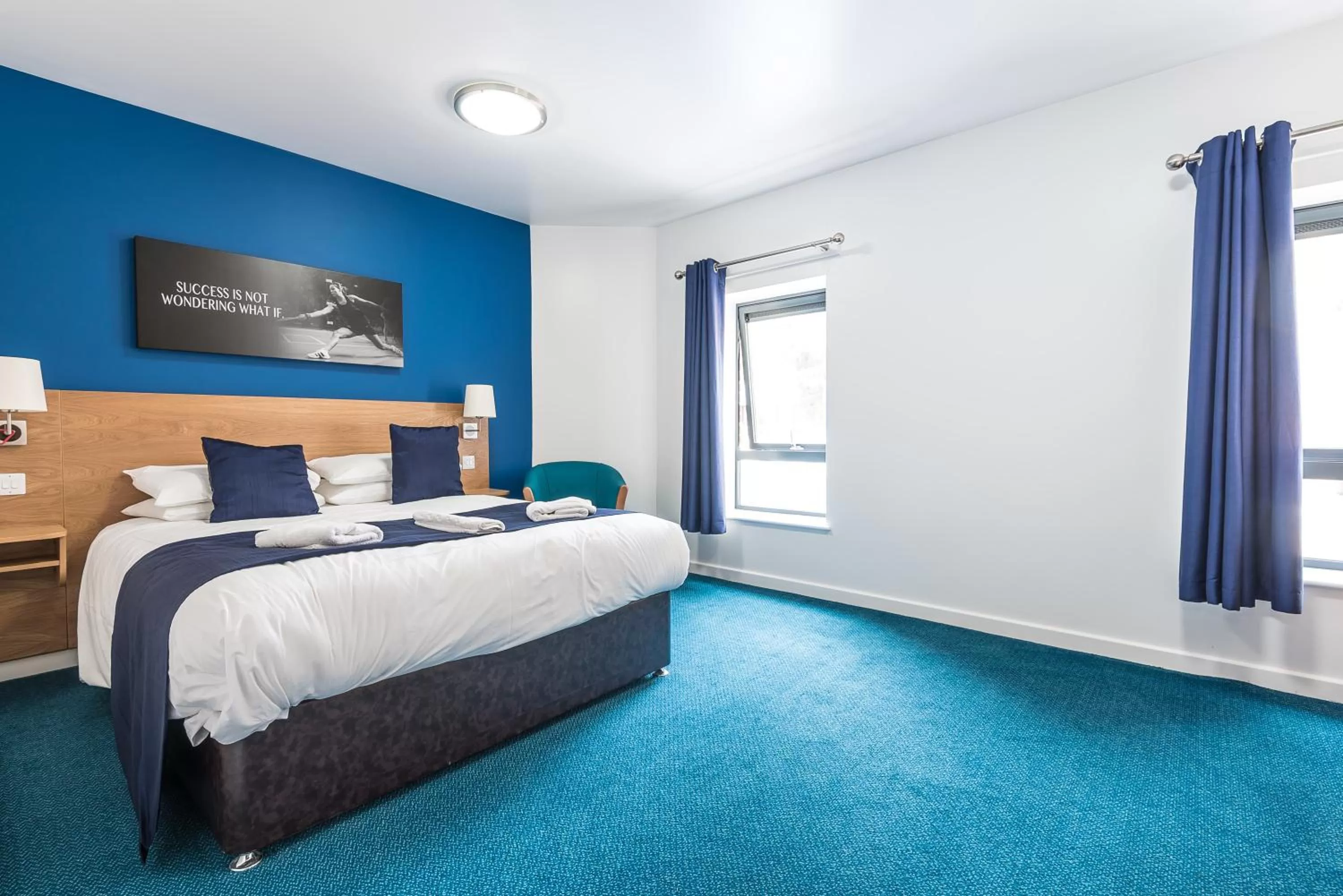 Bedroom, Bed in Lilleshall House & Gardens and Lilleshall National Sports Centre