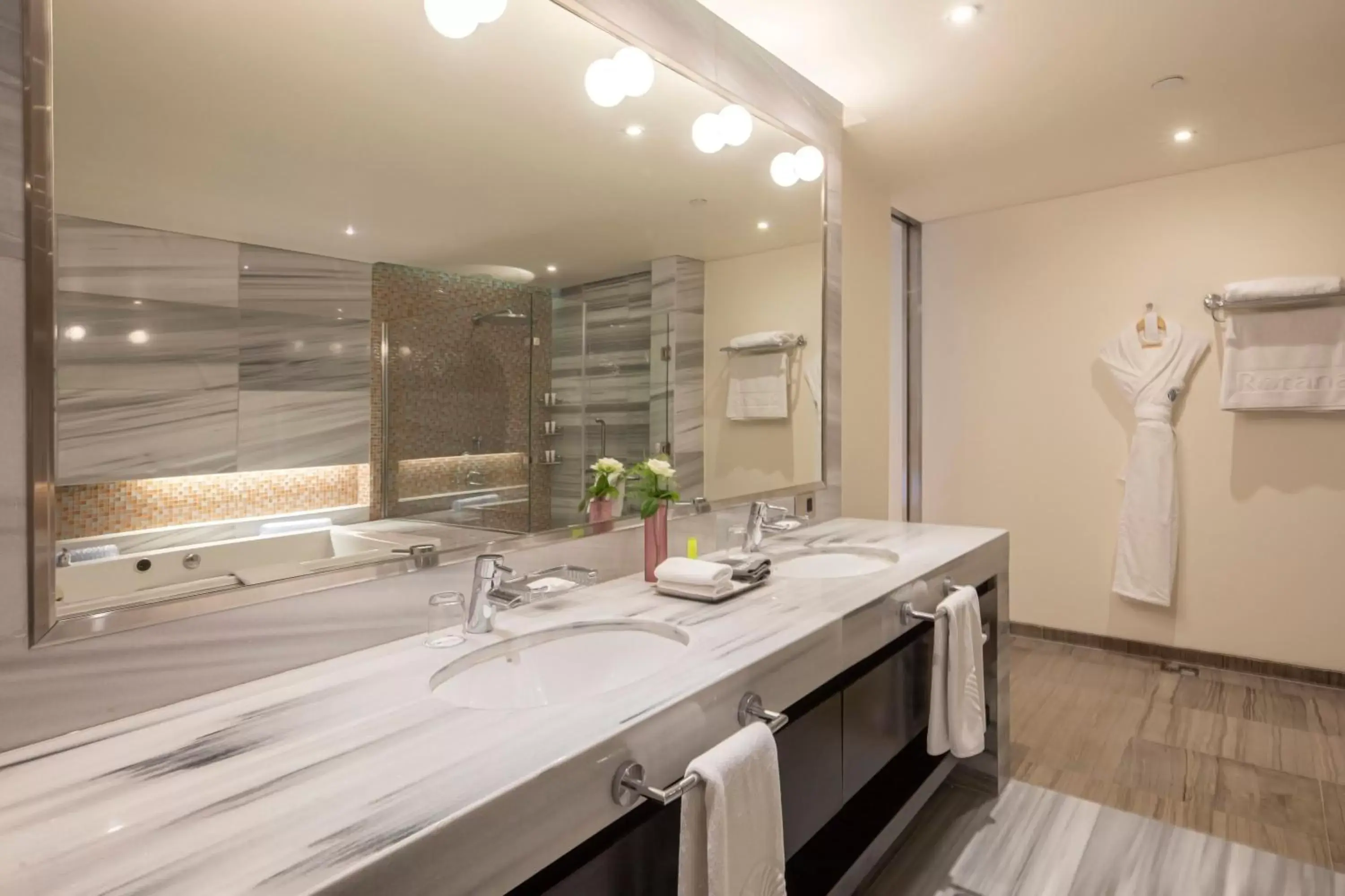 Bathroom in The Boulevard Arjaan by Rotana