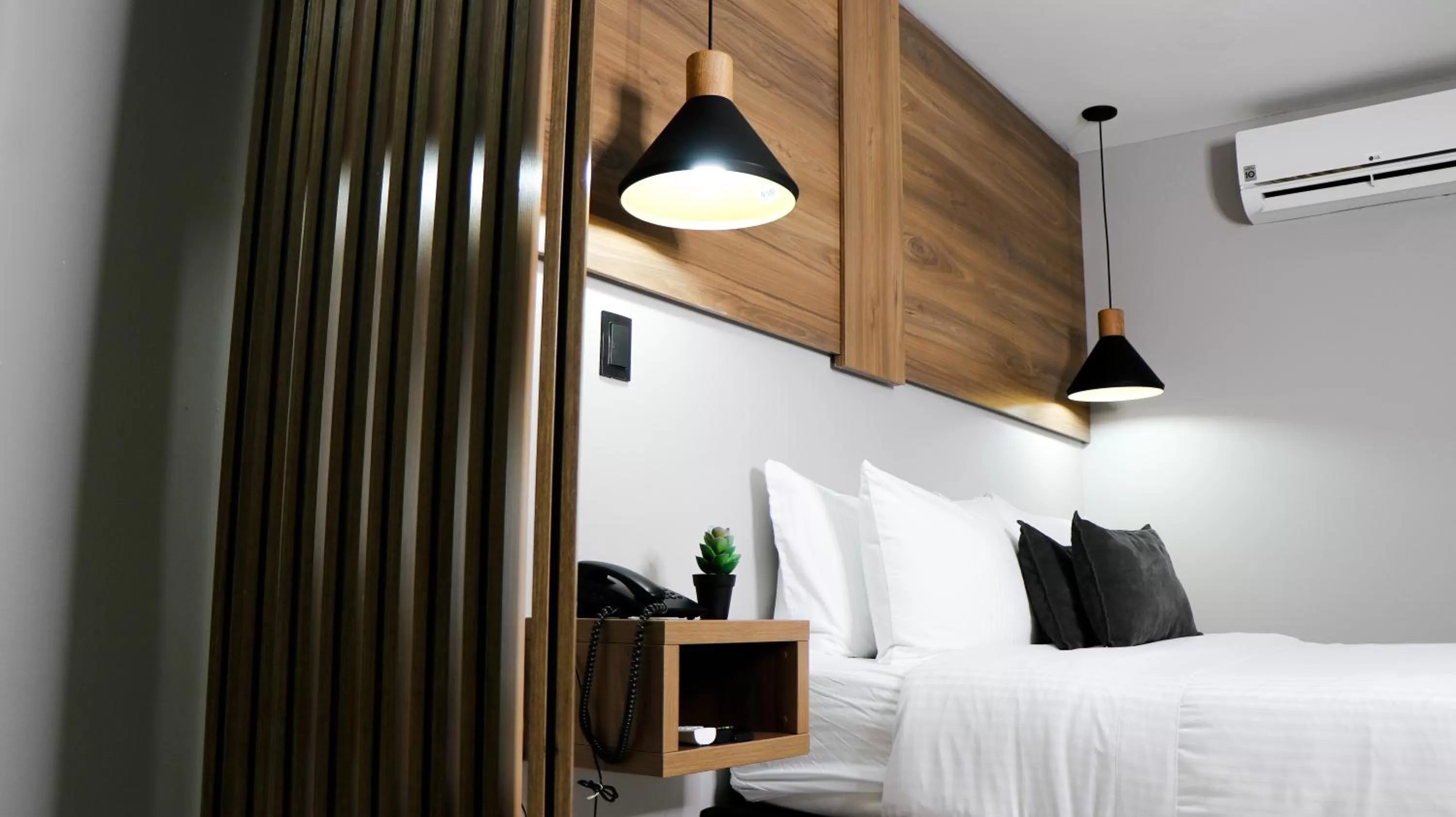 Bed in Hotel Blue Concept