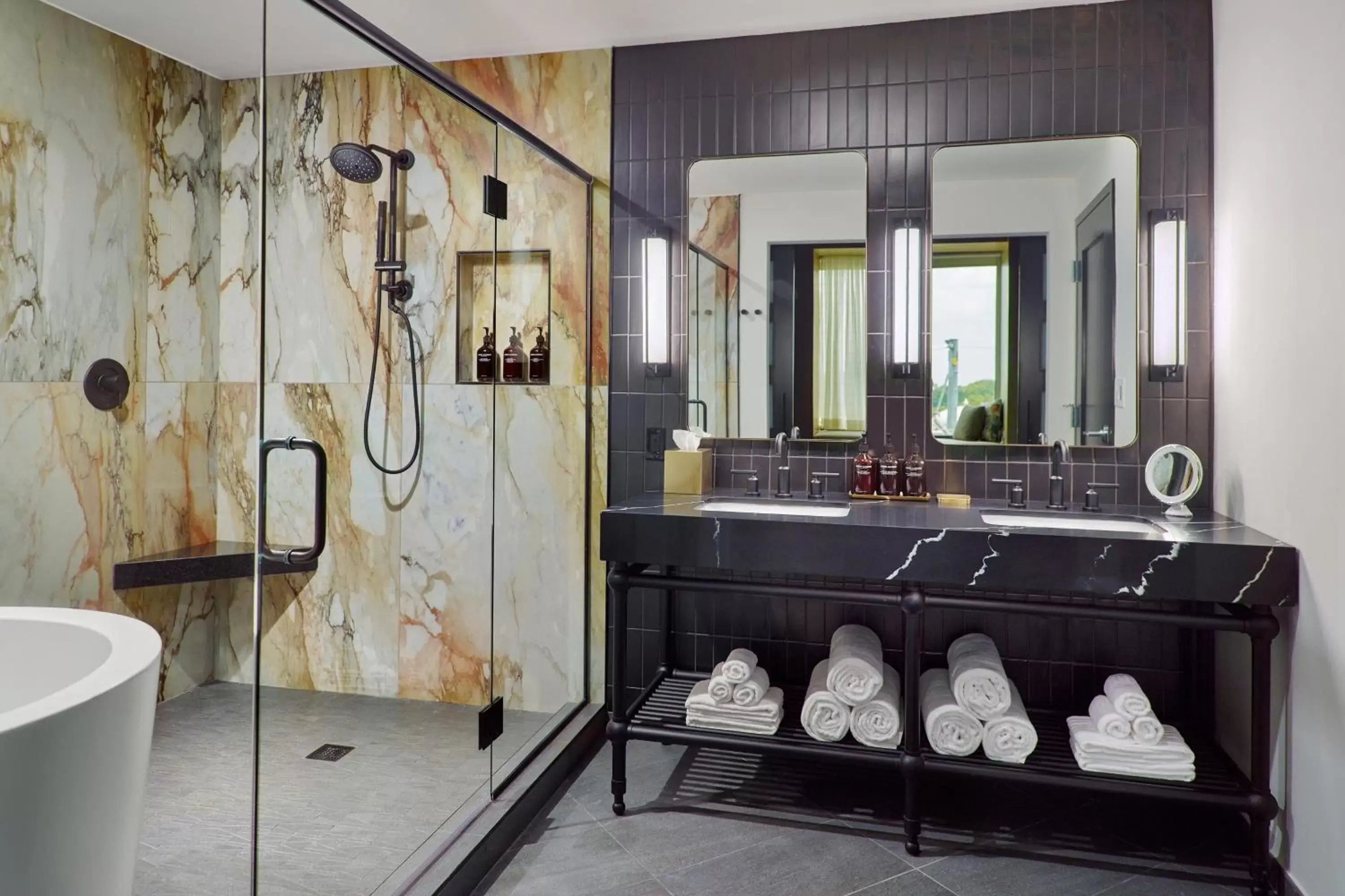 Bathroom in Bellyard, West Midtown Atlanta, a Tribute Portfolio Hotel