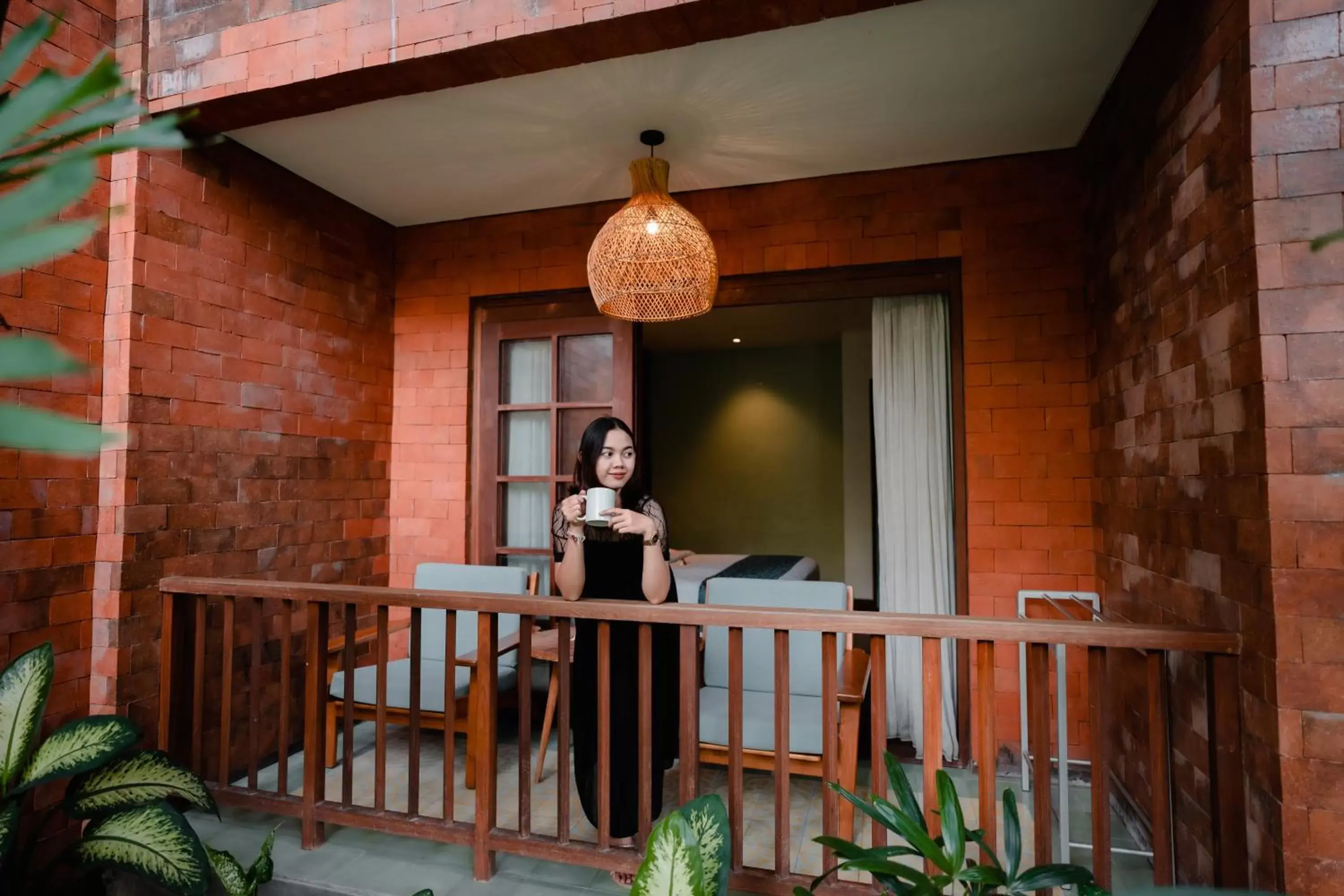 Balcony/Terrace in Fourteen Roses Boutique Hotel, Kuta