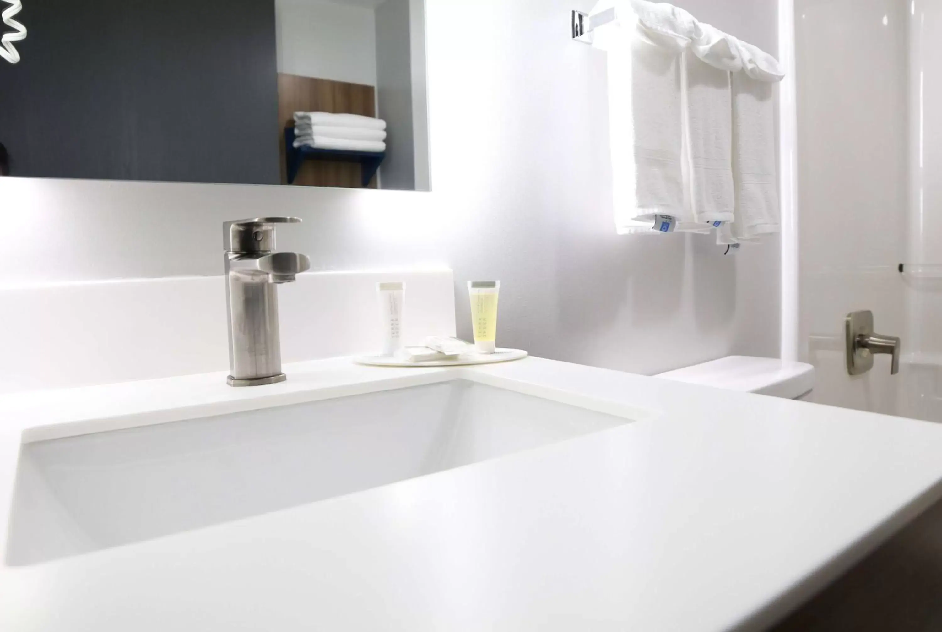 TV and multimedia, Bathroom in Microtel Inn & Suites by Wyndham Charlotte/Northlake