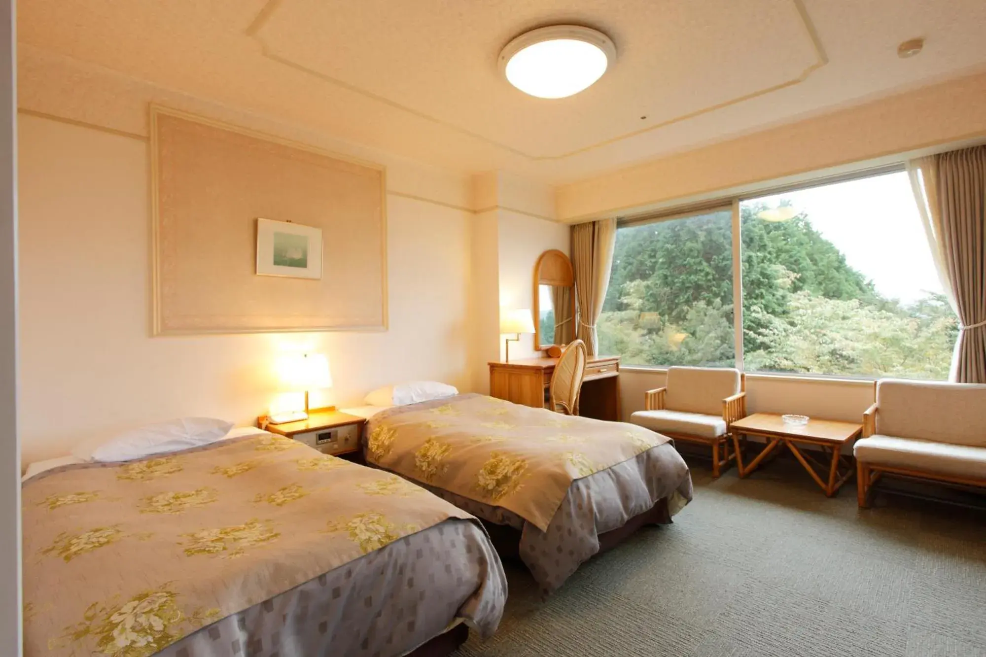 Bed in Hotel Kagetsuen
