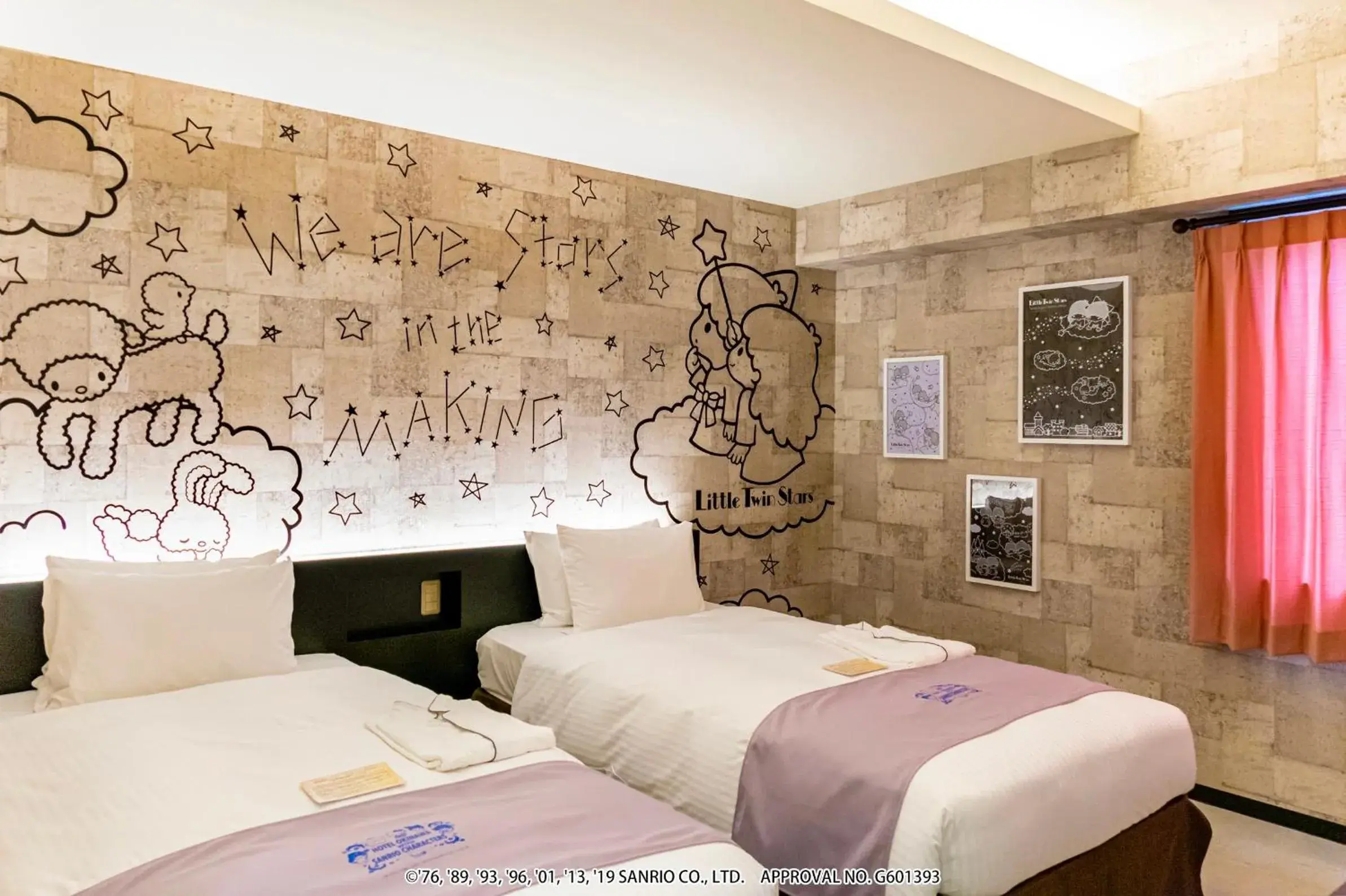 Photo of the whole room, Bed in Hotel Okinawa With Sanrio Characters