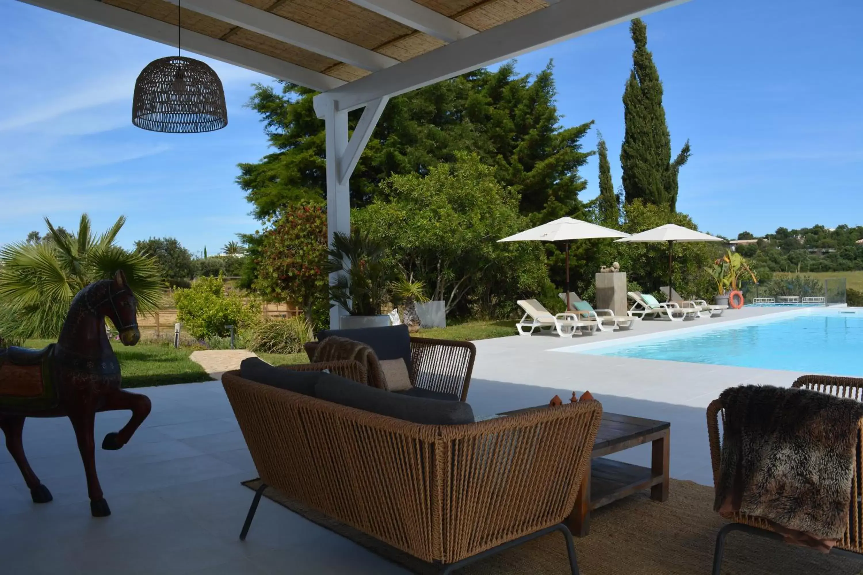 Seating area, Swimming Pool in Quinta Luz do Sol