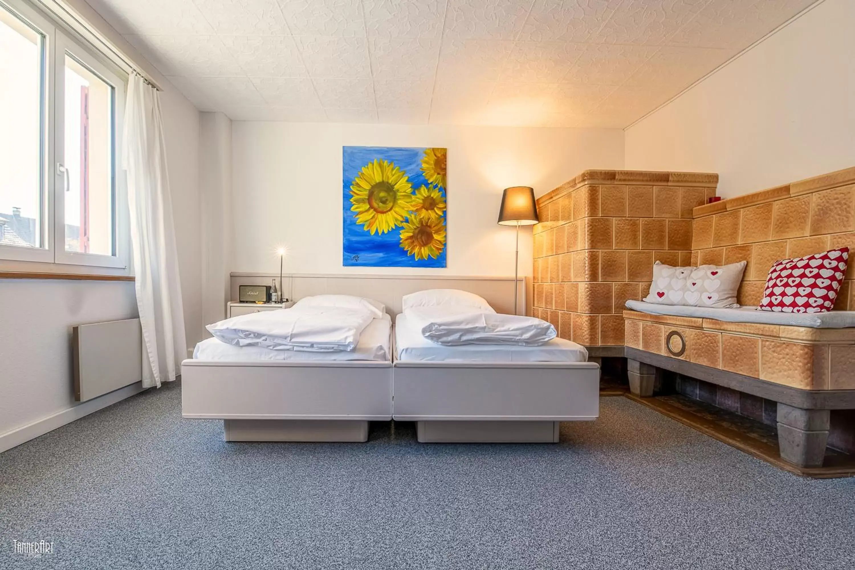 Bedroom, Bed in Landhotel Hirschen Swiss Quality