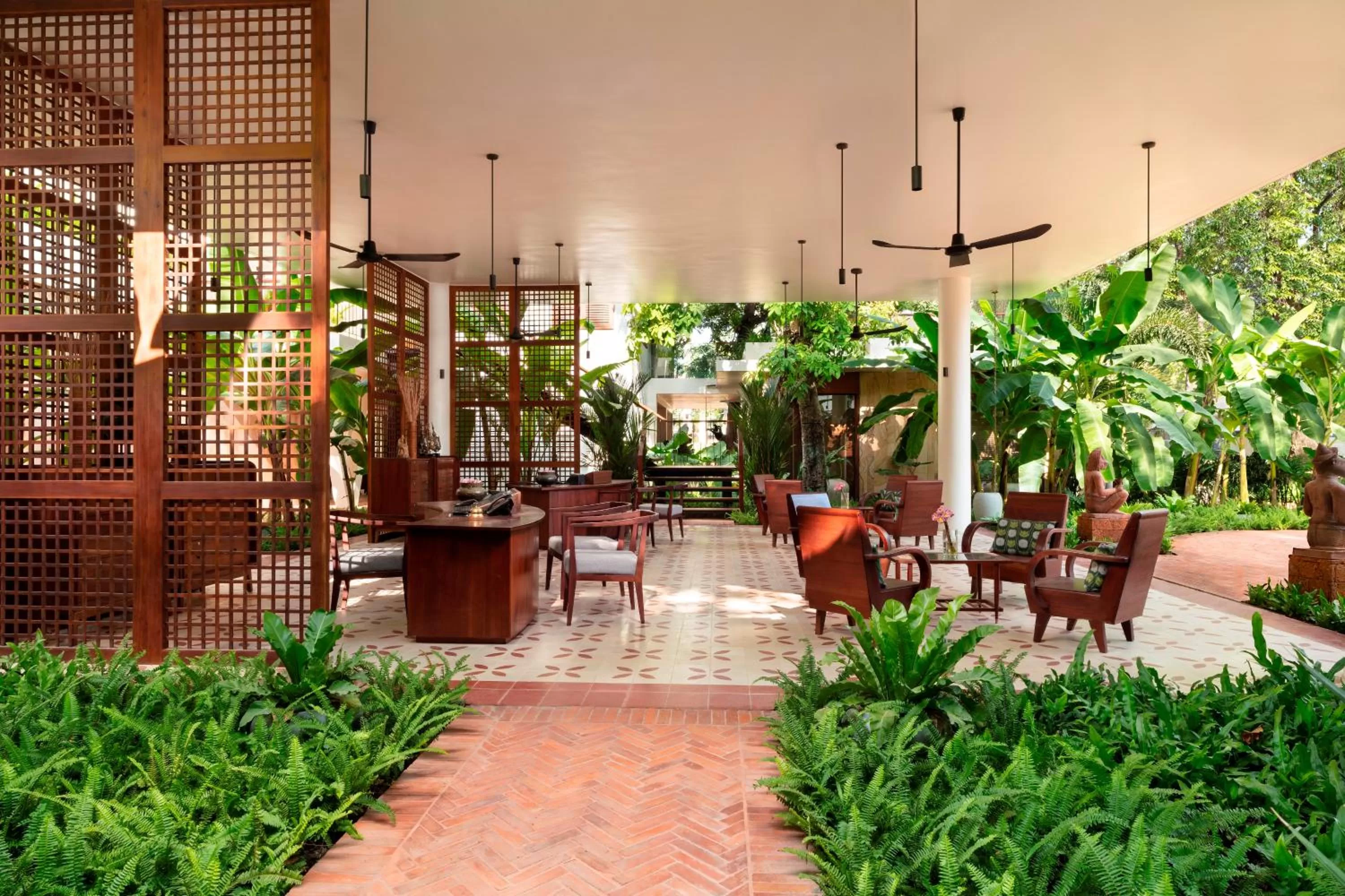 Facade/entrance in FCC Angkor by Avani